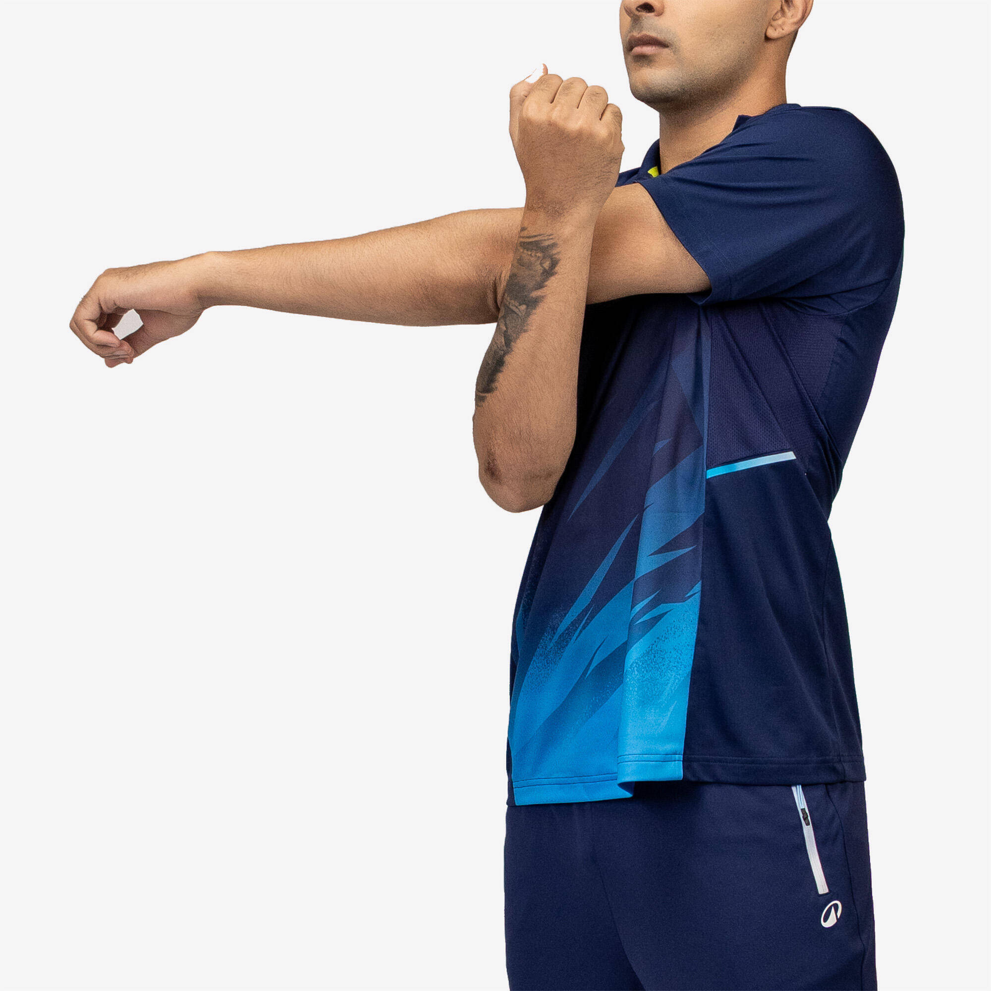 CRICKET POLO SHORT SLEEVE CP 500 MEN BLUE -  2