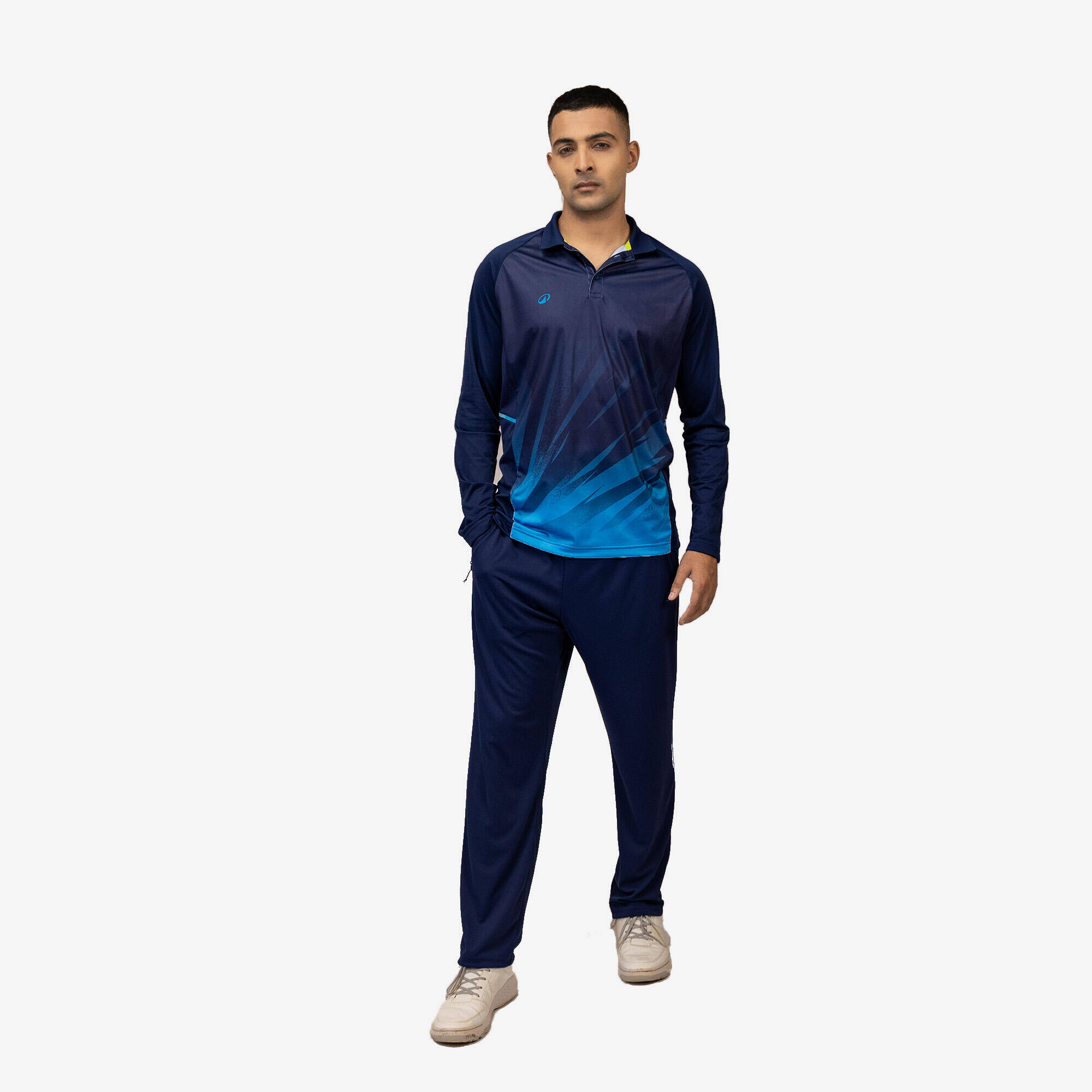 CRICKET POLO SHORT SLEEVE CP 500 MEN BLUE -  5