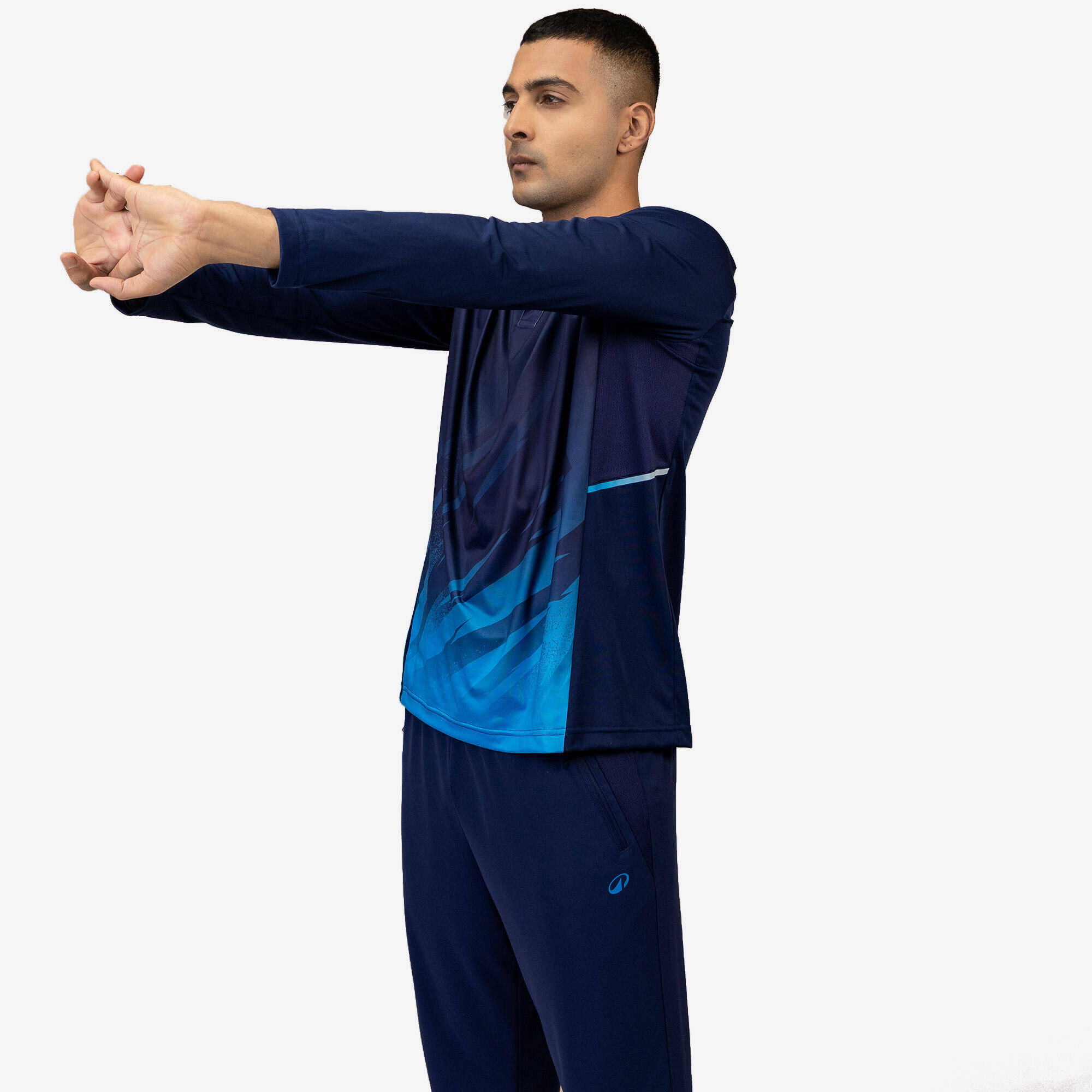 CRICKET POLO SHORT SLEEVE CP 500 MEN BLUE -  4