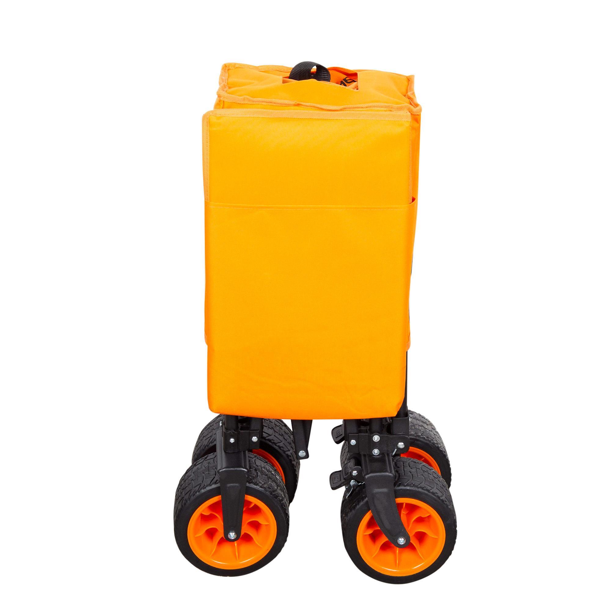 Carro playa plegable naranja pata transporte máx 100 kg - CD 2/7
