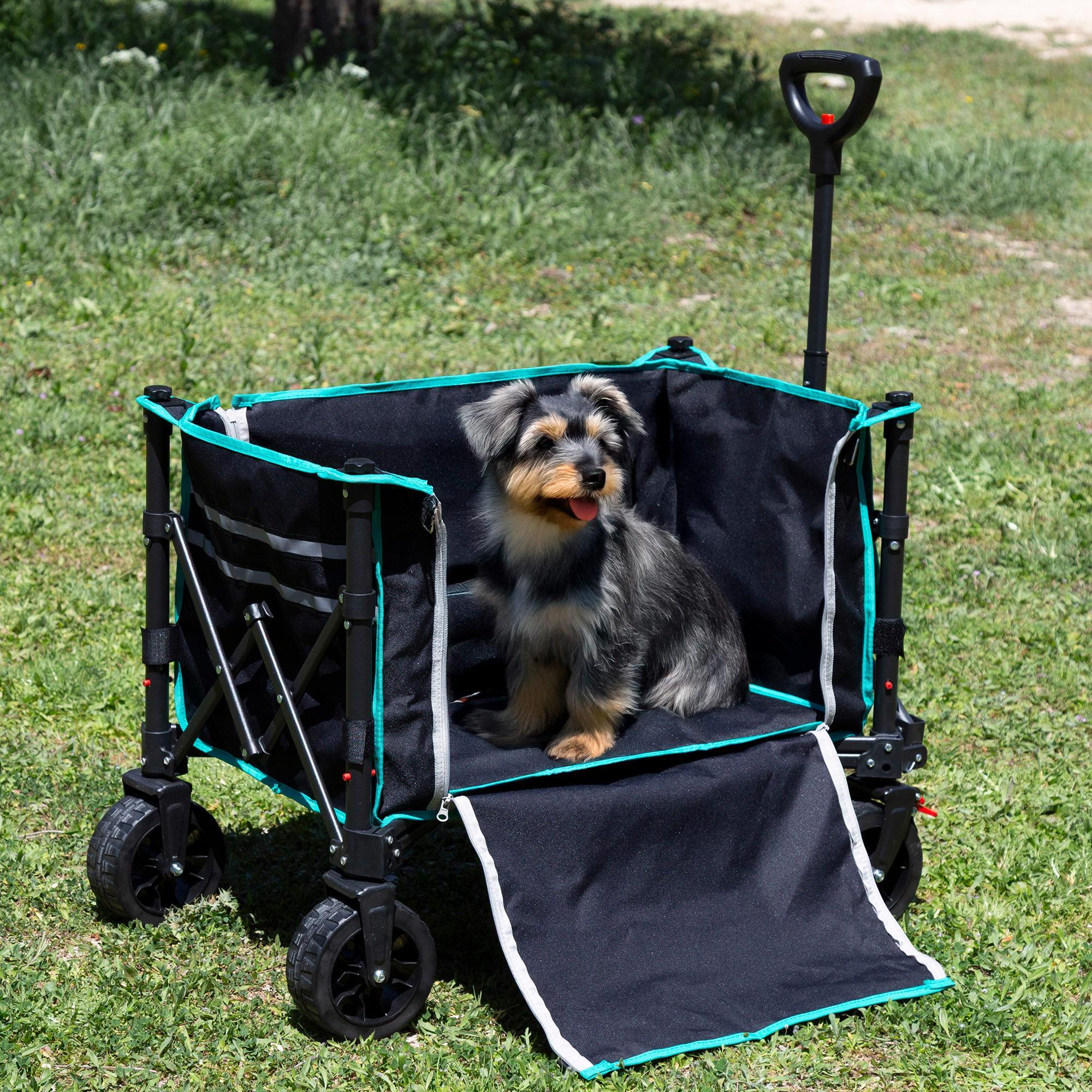 Carro playa plegable negro pata transporte máx 60 kg - CD 7/7