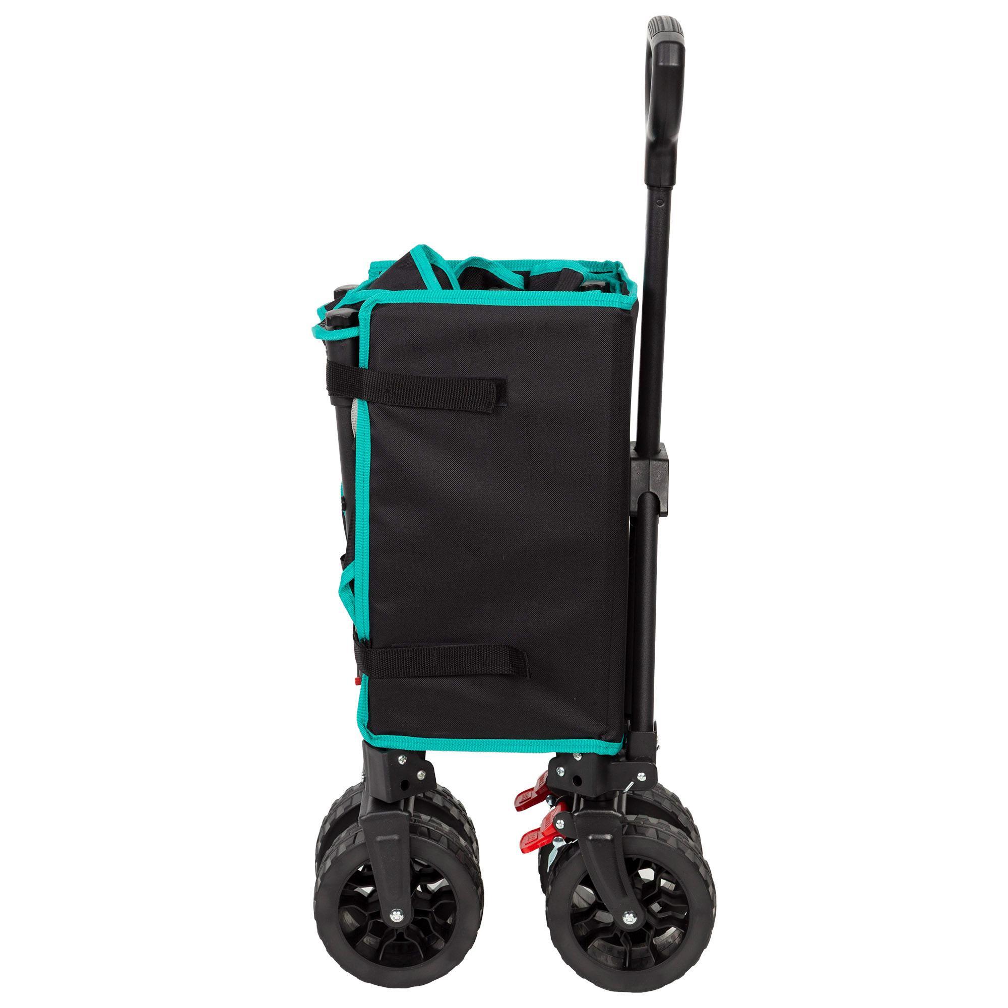 Carro playa plegable negro pata transporte máx 60 kg - CD 2/7