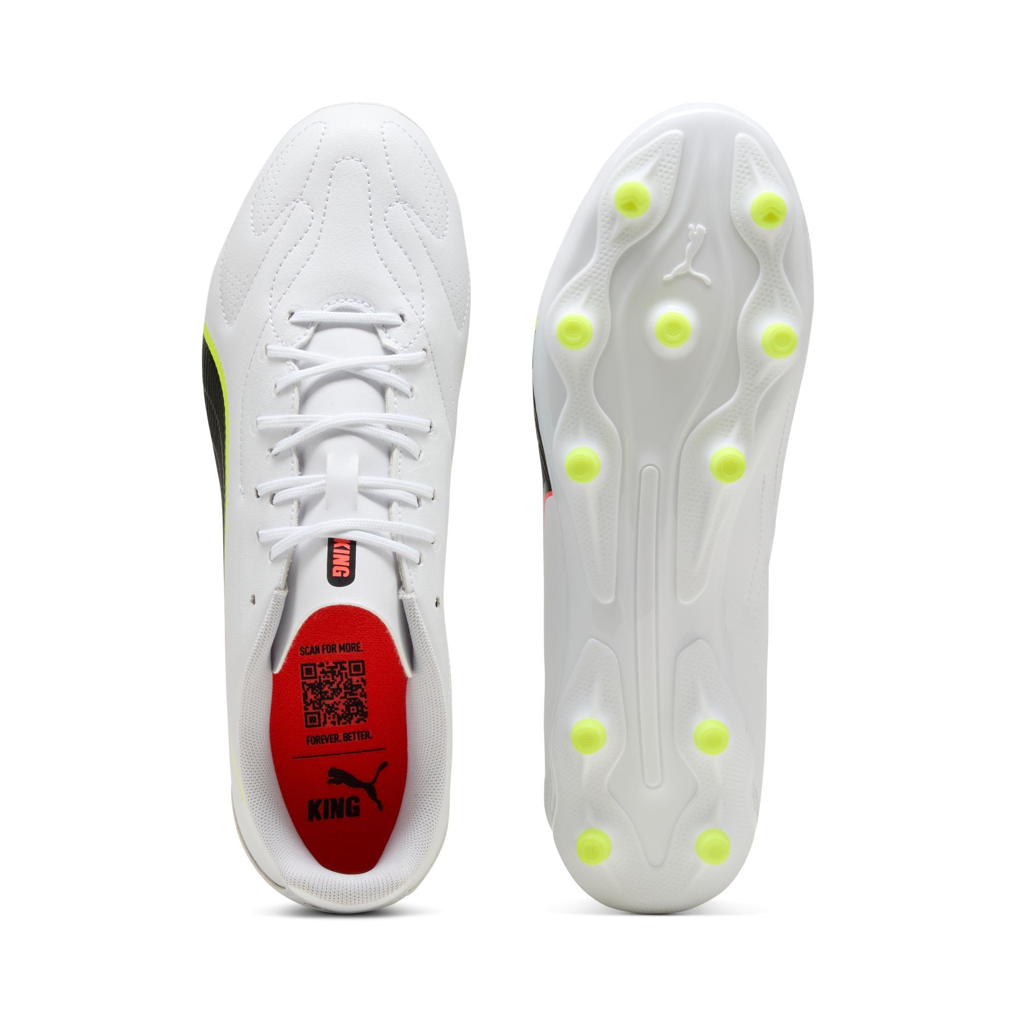 Buty do piłki nożnej PUMA KING 20 PLAY FG/AG White Q1 26 5/6
