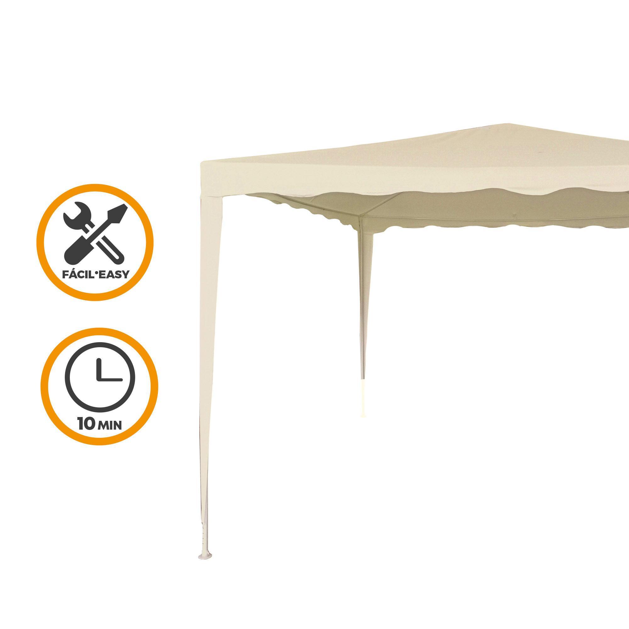 Carpa 300X300X240 cm Poliester Crema -CD 4/6