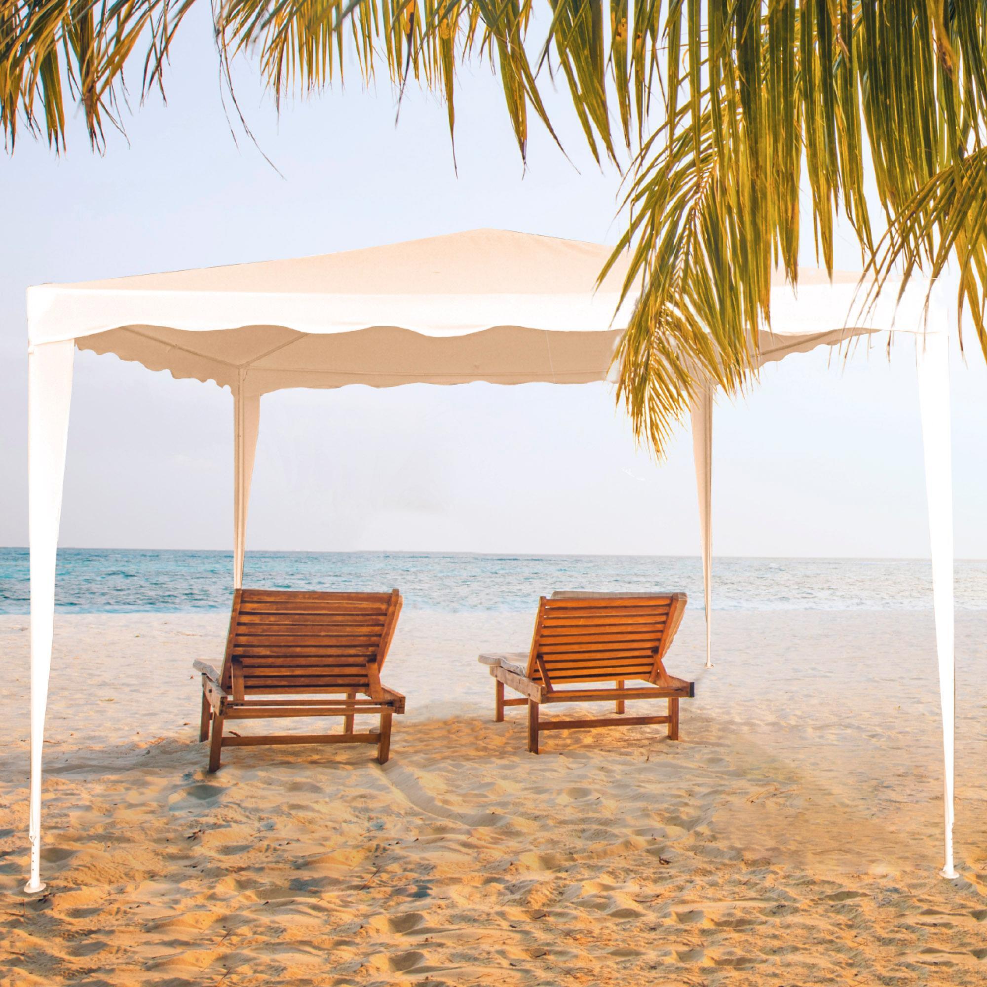 Carpa 300X300X240 cm Poliester Crema -CD 2/6
