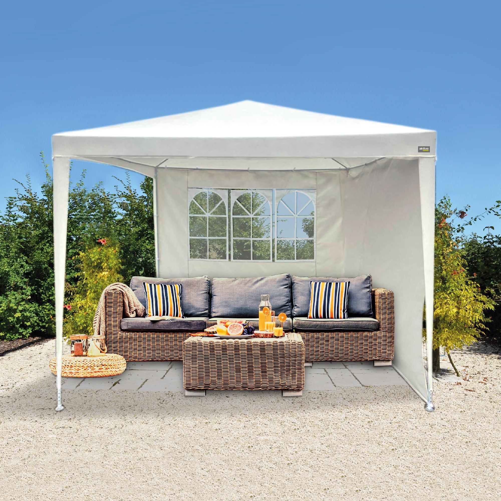 Carpa amb 2 laterals i finestra 2,7X2,7X2,55m blanc CD 4/5