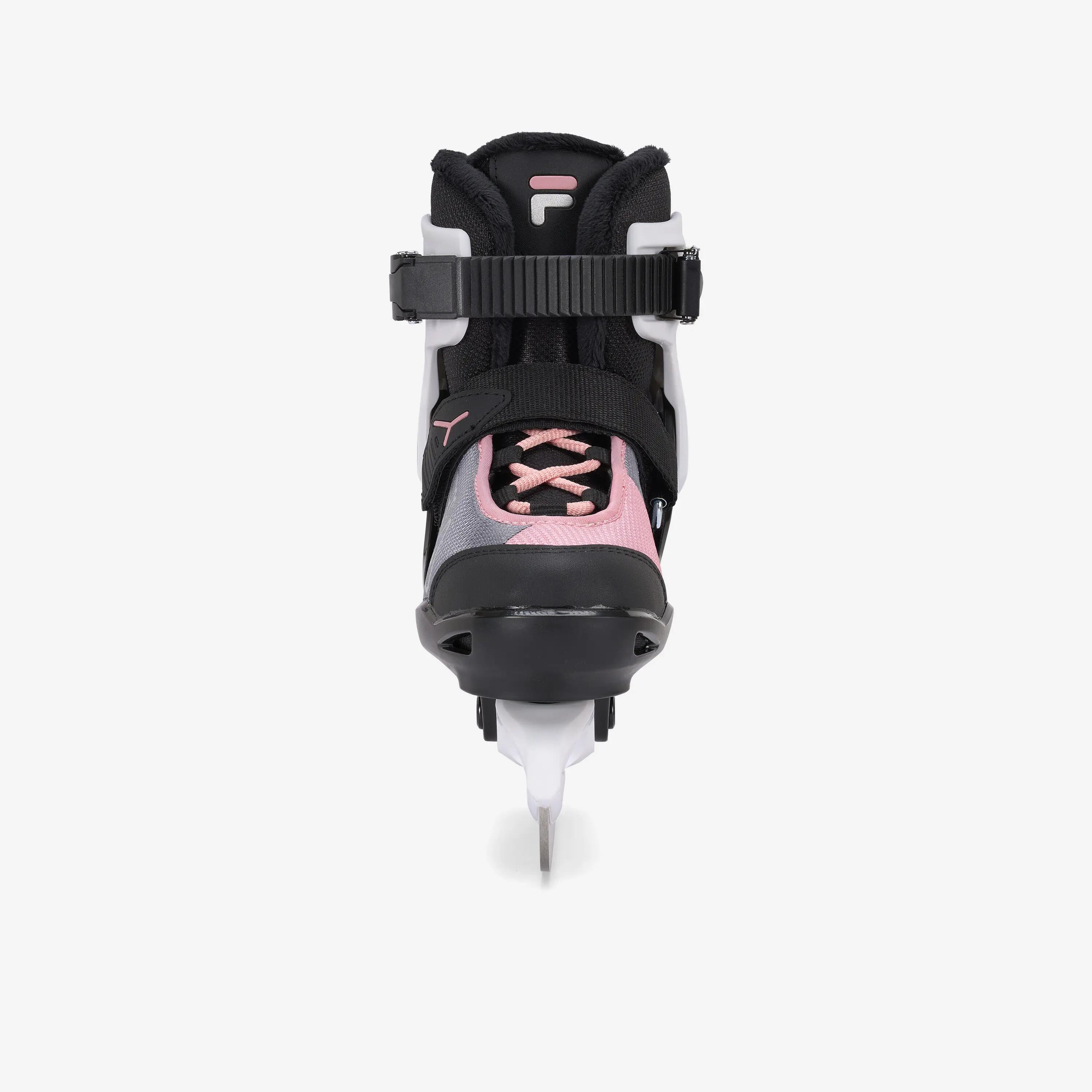 Pattino da ghiaccio bambino FIT FILA grigio-rosa 5/6