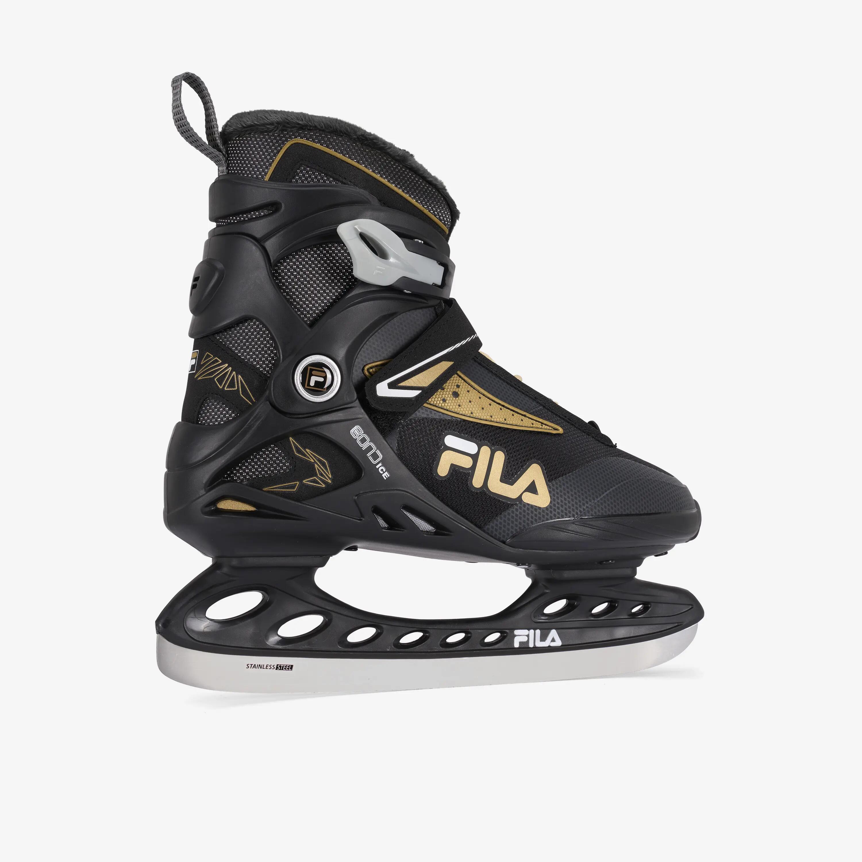 Schlittschuhe Erwachsene - Bond Fila schwarz/gold 3/6
