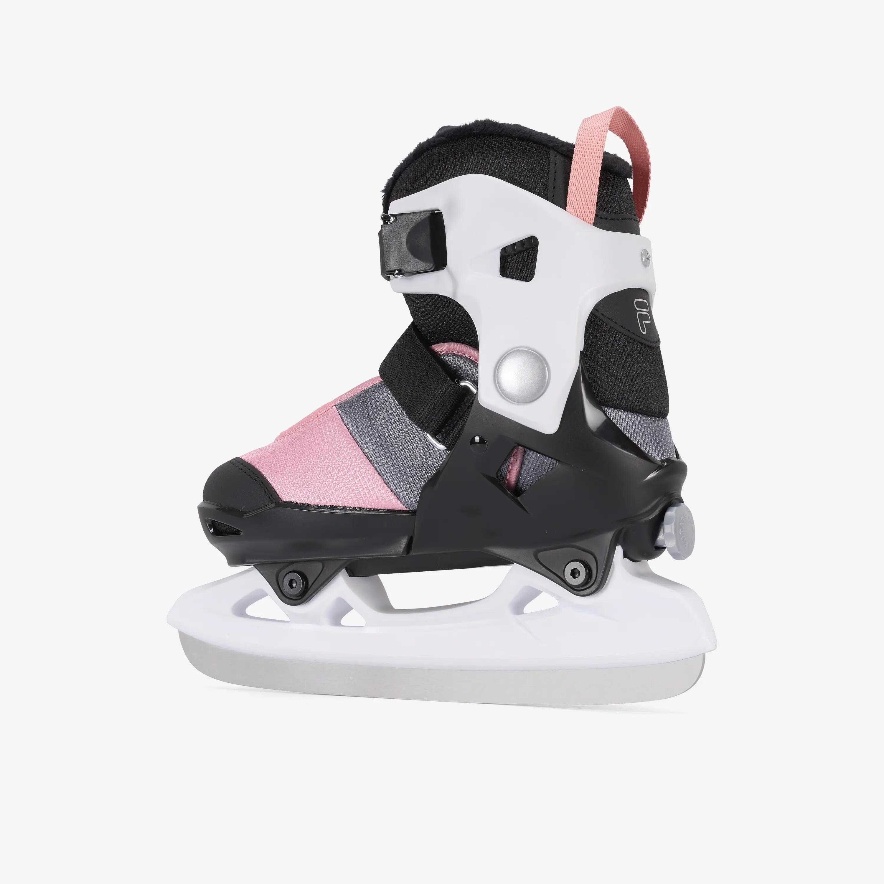 Pattino da ghiaccio bambino FIT FILA grigio-rosa 6/6
