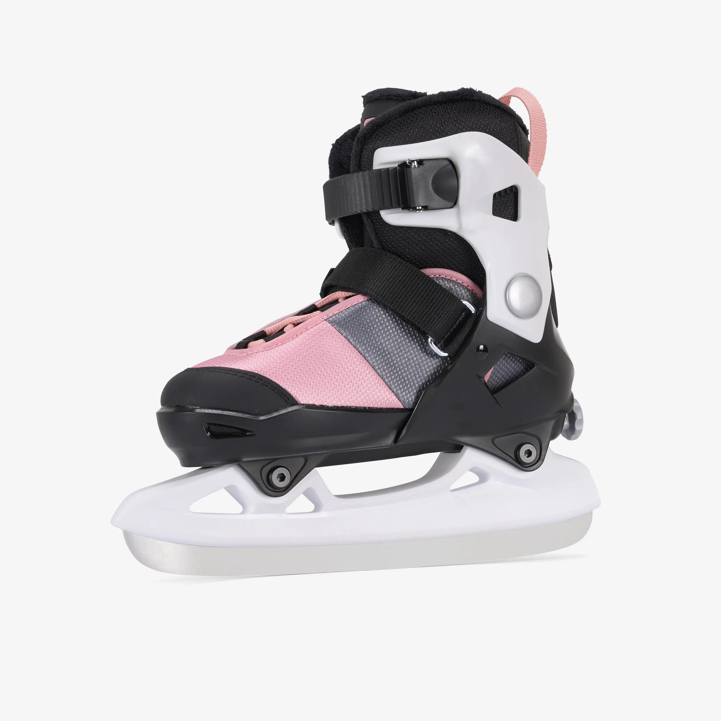 Pattino da ghiaccio bambino FIT FILA grigio-rosa 2/6