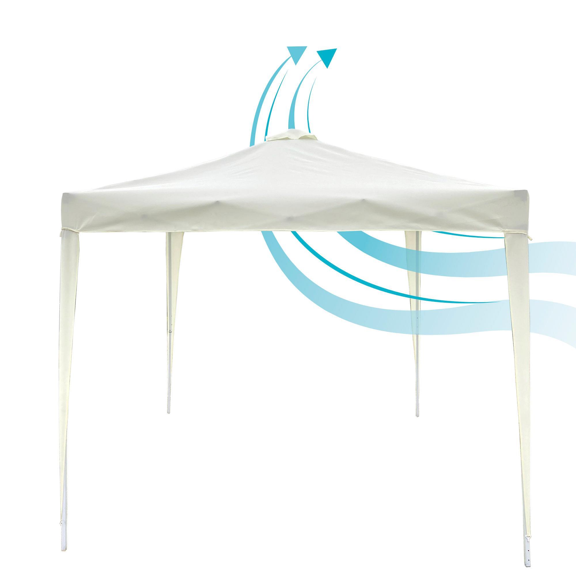 Carpa Plegable 300X300X240 con chimenea MAX-AIR CM Blanco - CD 6/6