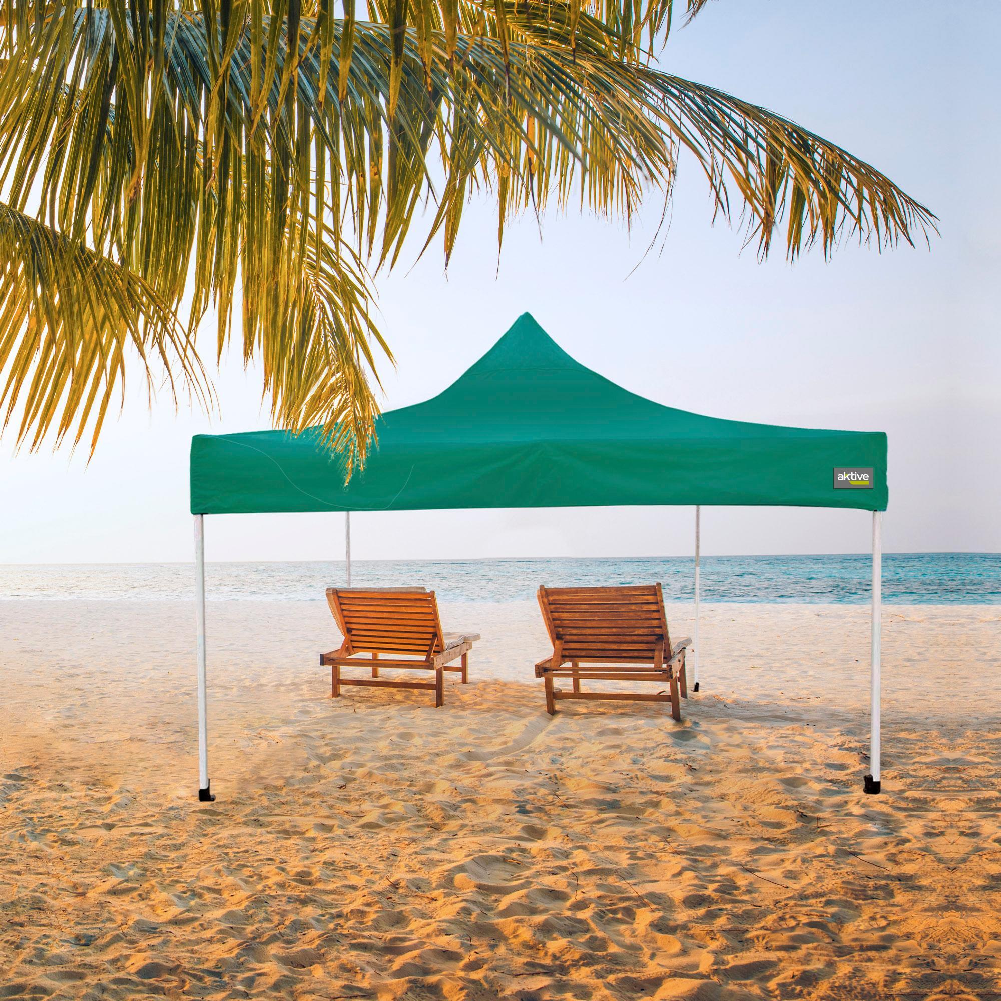 Carpa Plegable Altura Ajustable 3X3XH2,2/3,2M Verde - CD 2/6