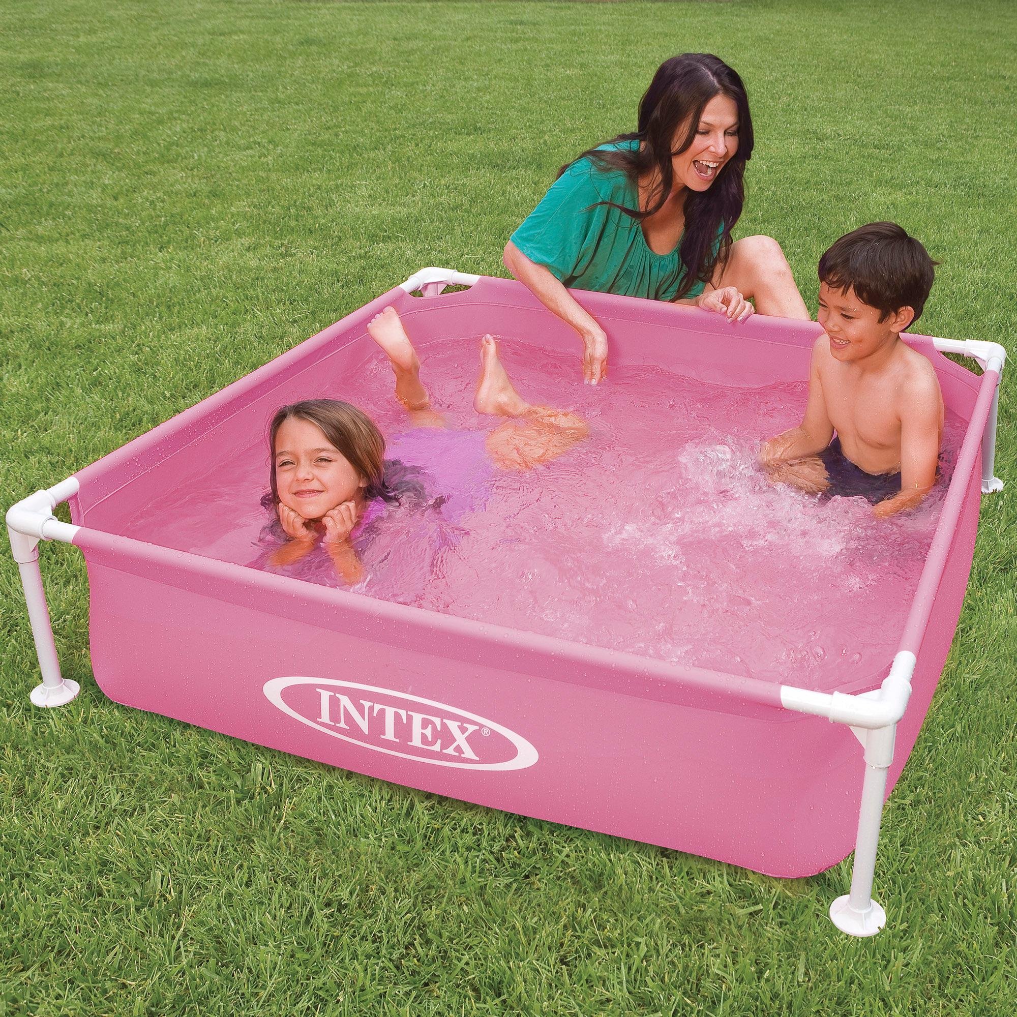Piscina Mini Frame 122X122X30CM Rosa +2AÑOS -CD 5/6