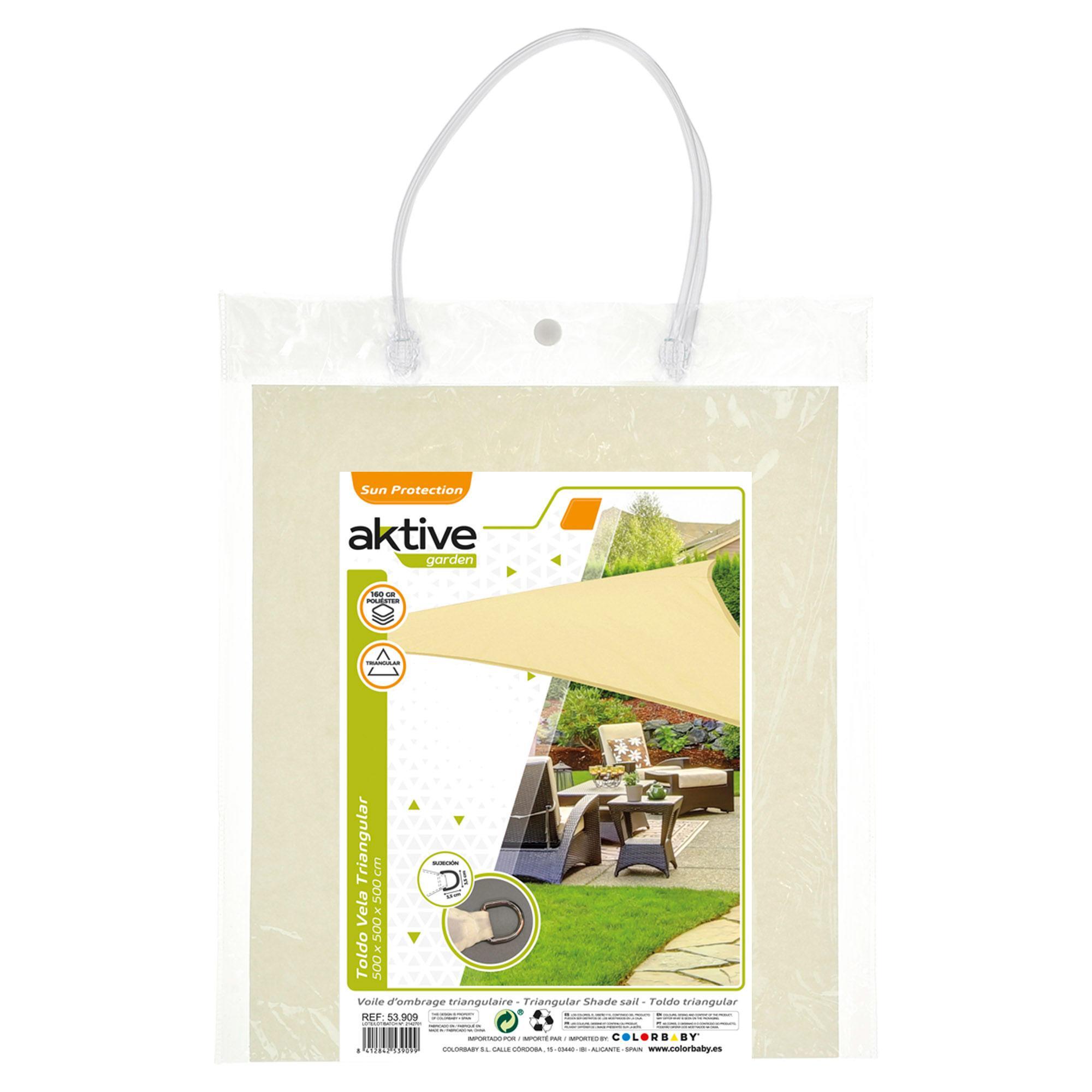 Tendal vela triangular aktive garden color crema - CD 2/4