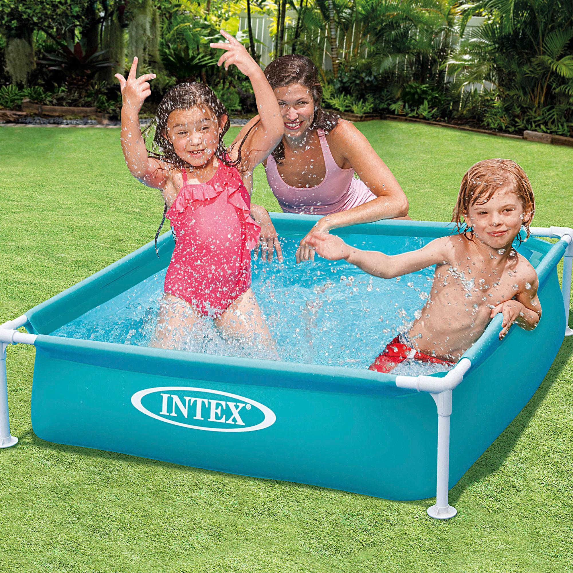 Piscina MINI FRAME 122X122X30CM Azul +2 años - CD 1/4