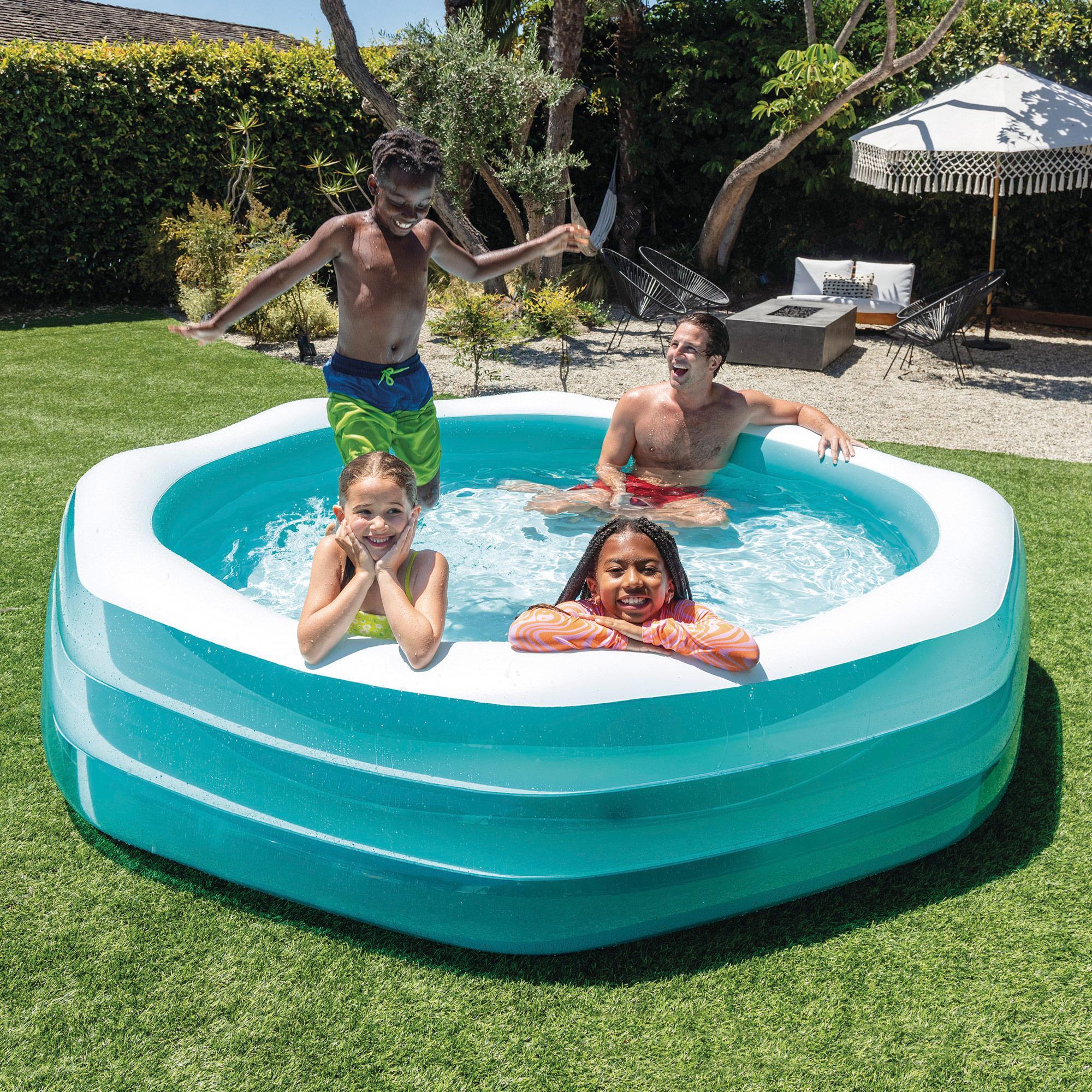 Piscina hinchable octogonal Intex 254x254x56cm 999l -CD 2/4