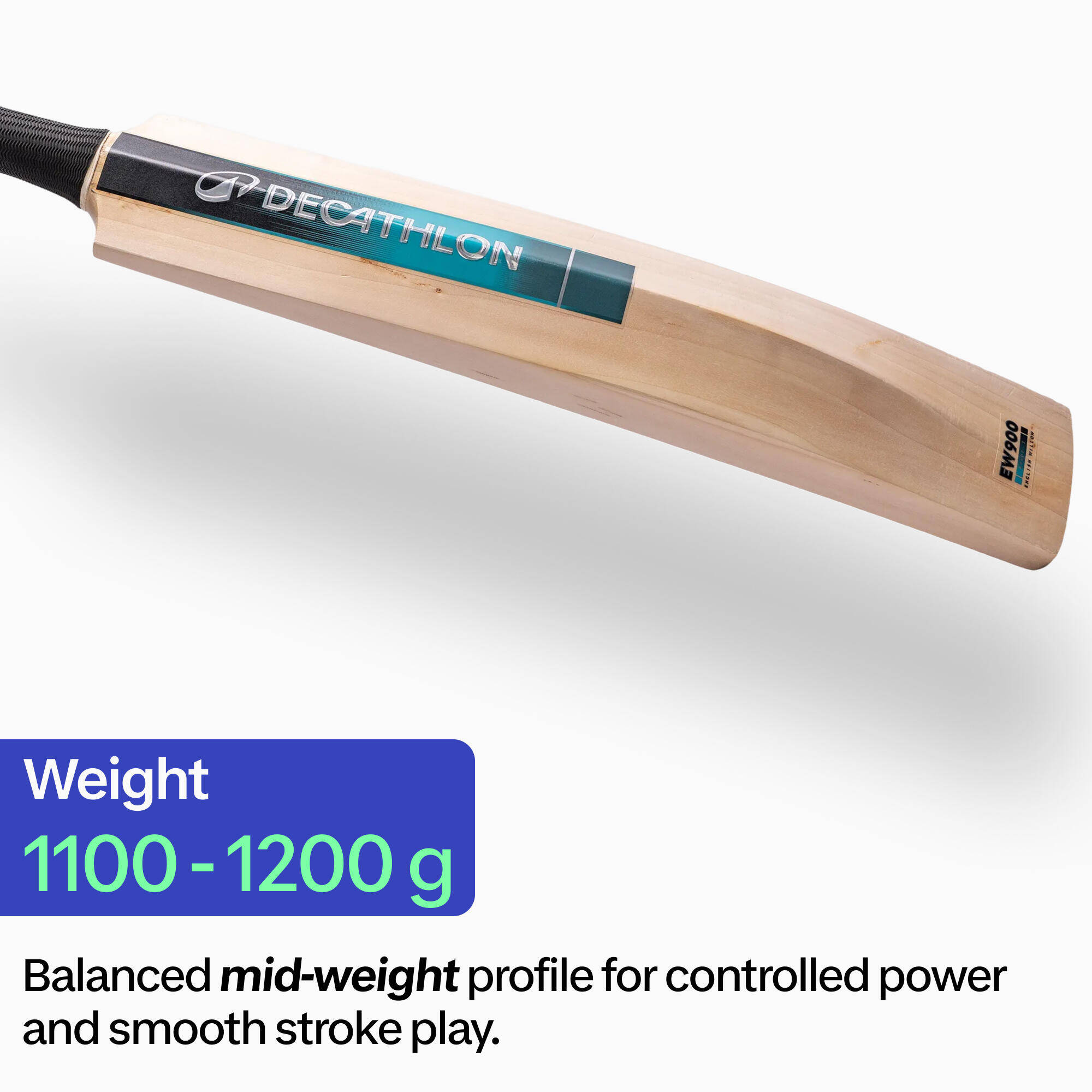 Cricket English Willow Bat SH EW900 Grade 3 - Black & Blue -  4