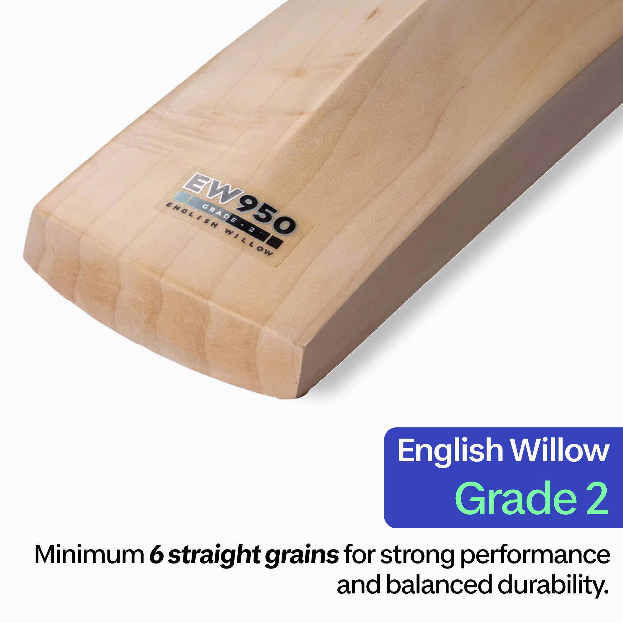 Cricket English Willow Bat SH EW950 Grade 2 - Black & Blue -  3