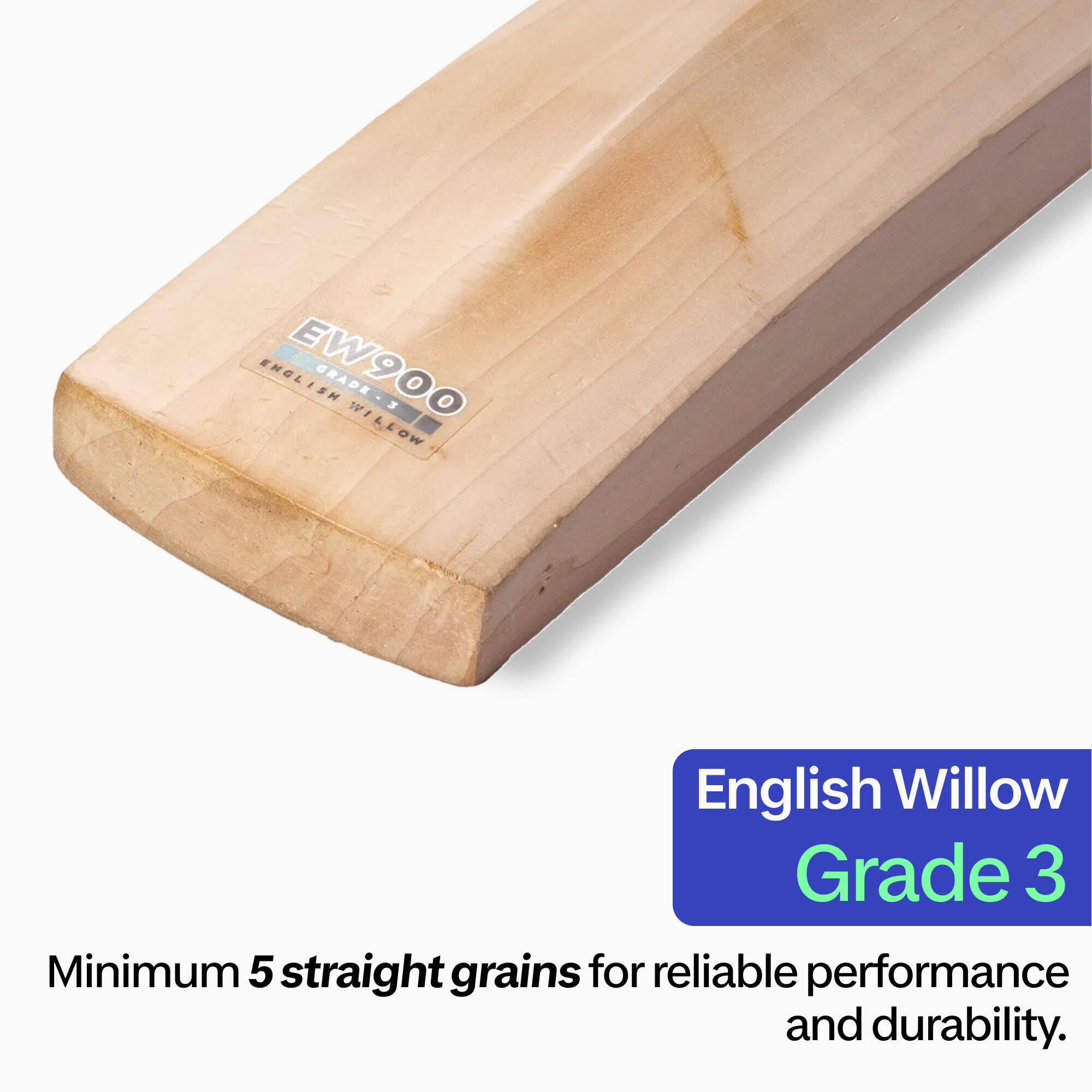 Cricket English Willow Bat SH EW900 Grade 3 - Black & Blue -  3