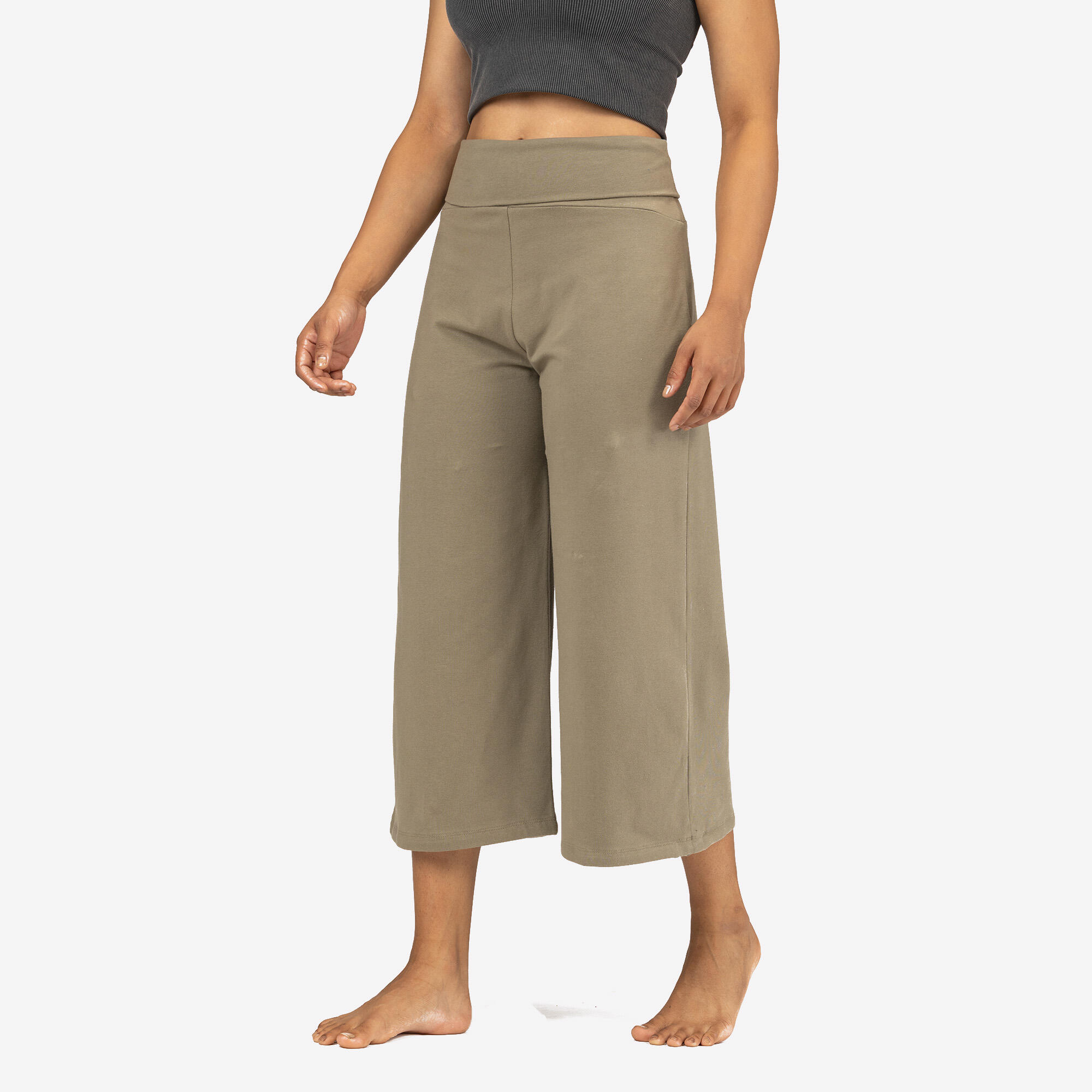 Women's high-waisted yoga capris-image-43