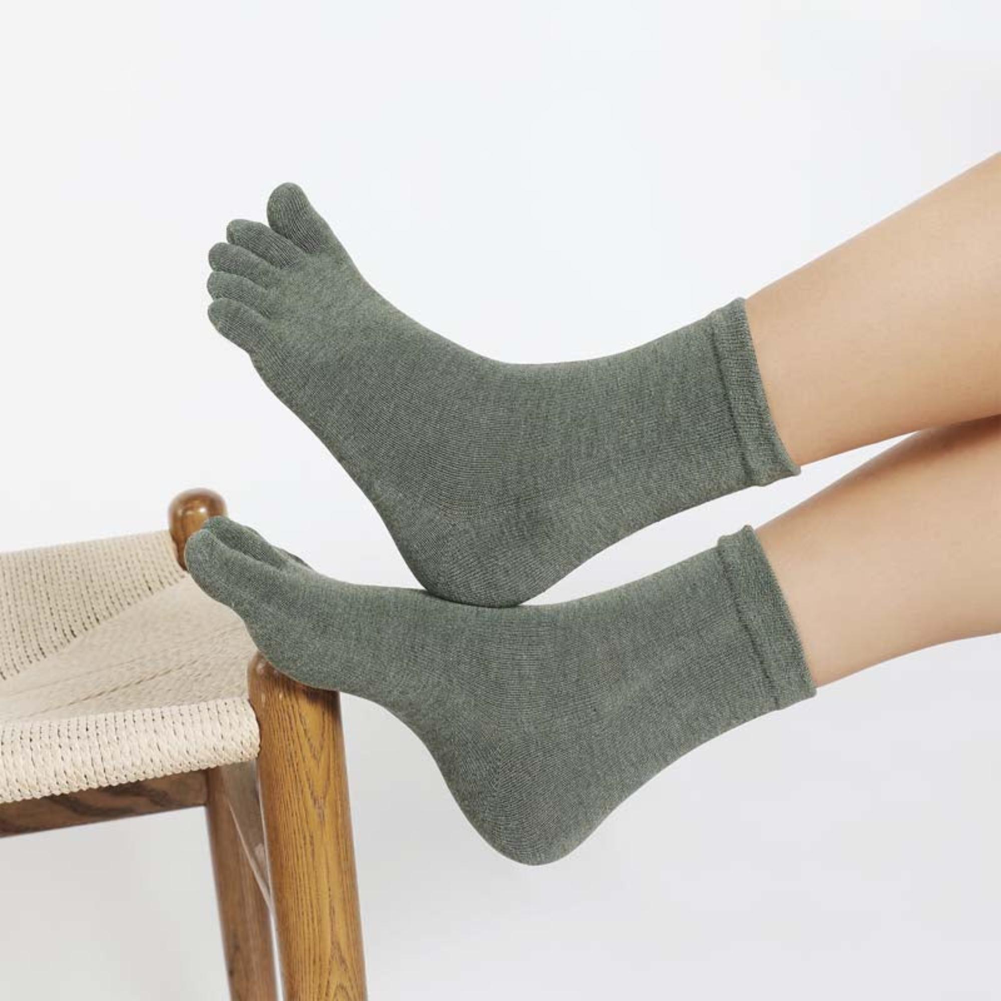 Calcetines con dedos sin costura adulto Saguaro verde 3/5