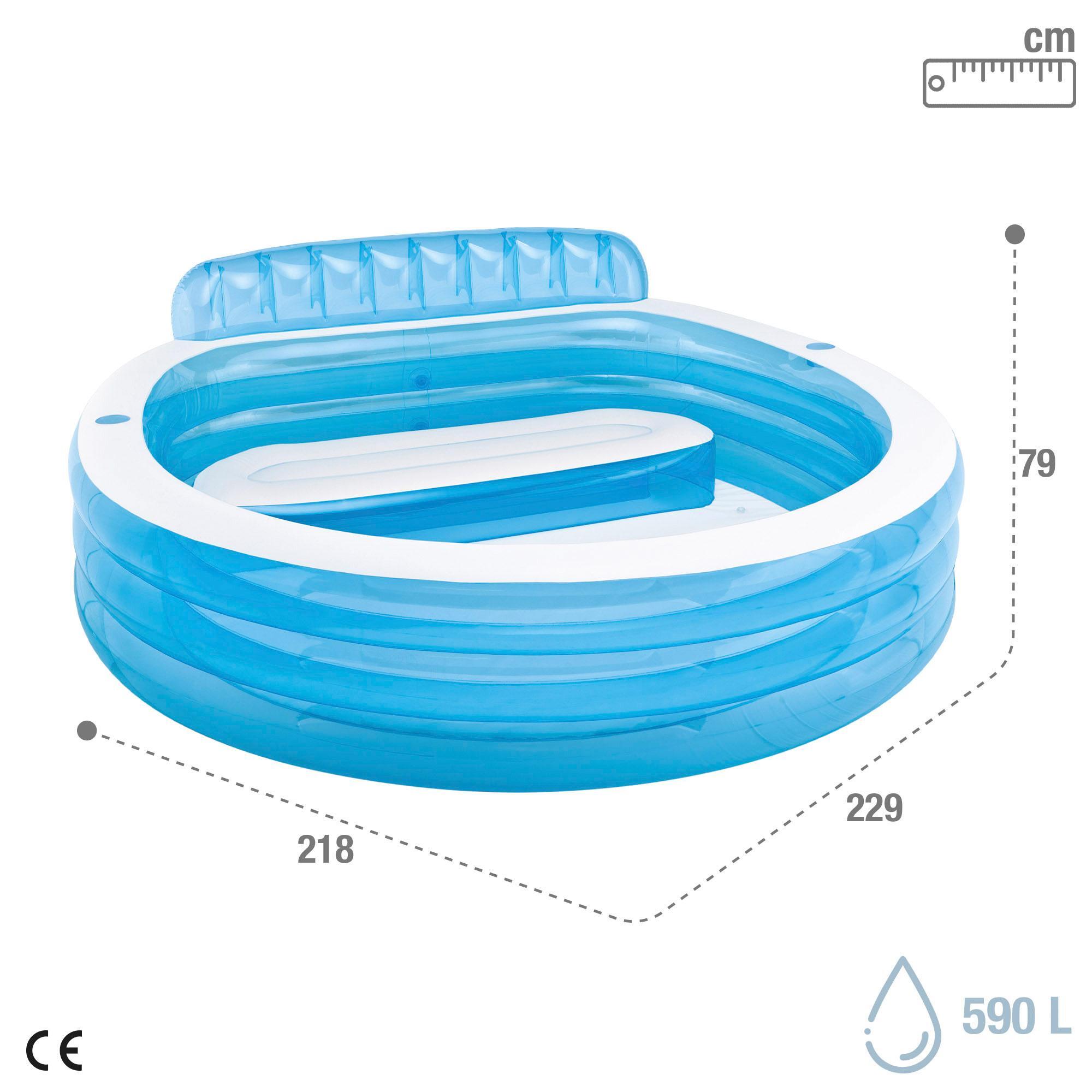 Piscina Familiar C/SILLON 229X79X218 CM/EDAD 3+ /590L Azul - CD 4/7