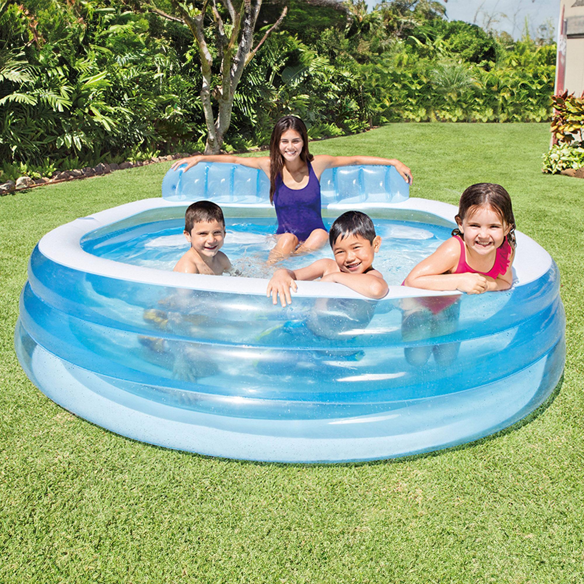 Piscina Familiar C/SILLON 229X79X218 CM/EDAD 3+ /590L Azul - CD 1/7