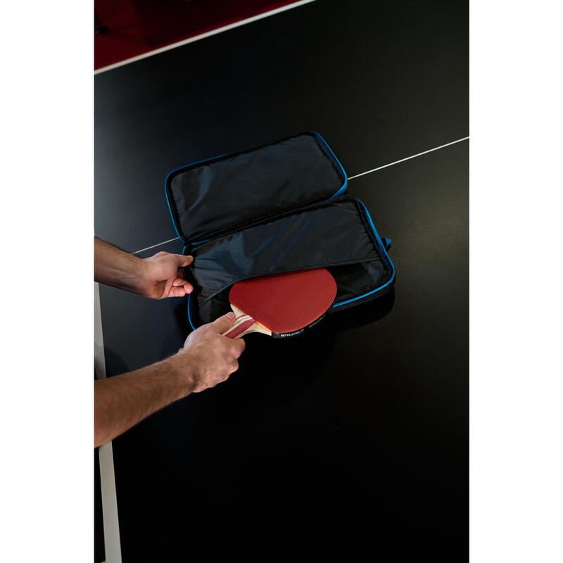 Husă pentru 2 palete de tenis de masă TTC560 Albastru-Negru