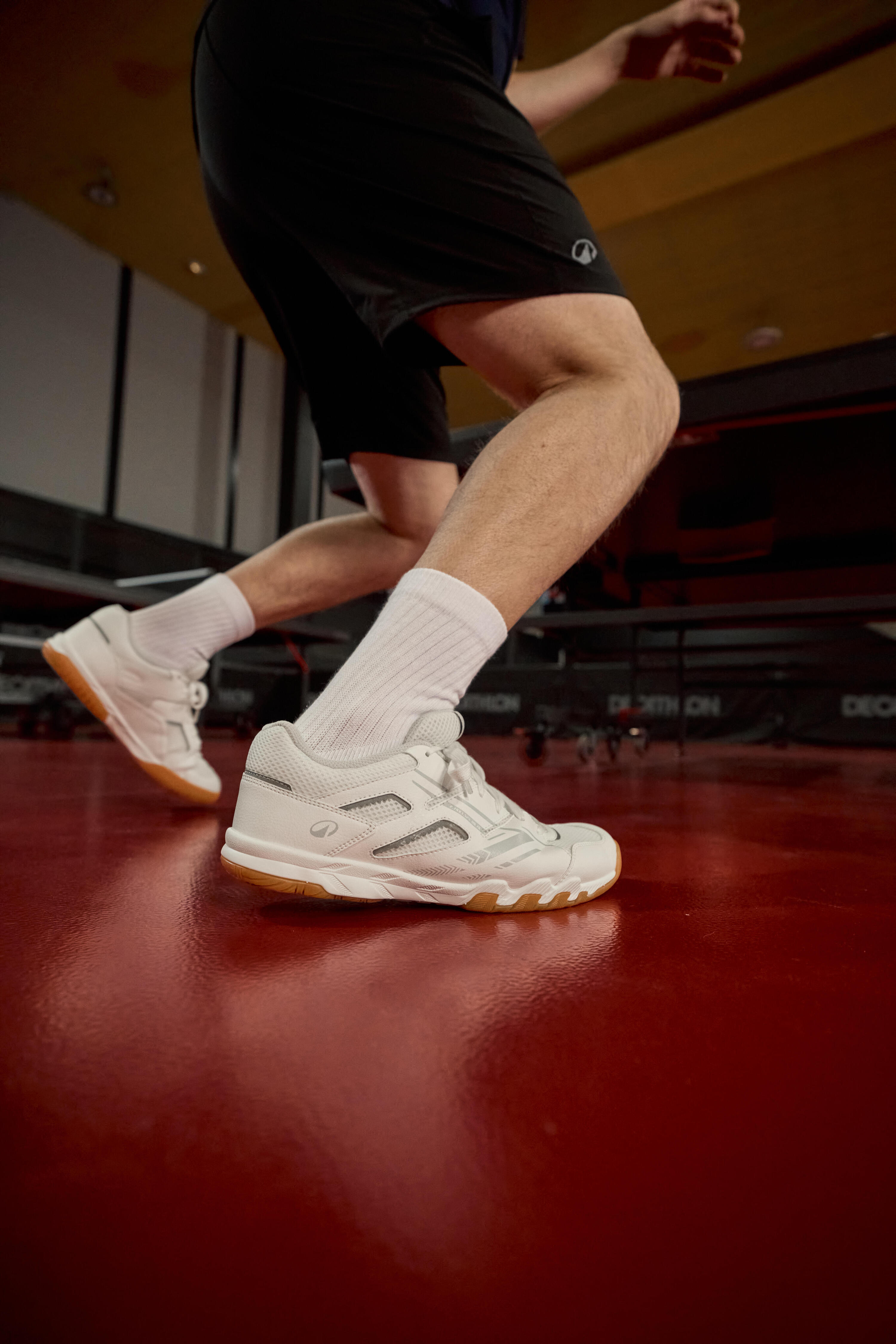 Zapatillas de ping-pong, TTS 530 Lite Blanco y Gris 6/8