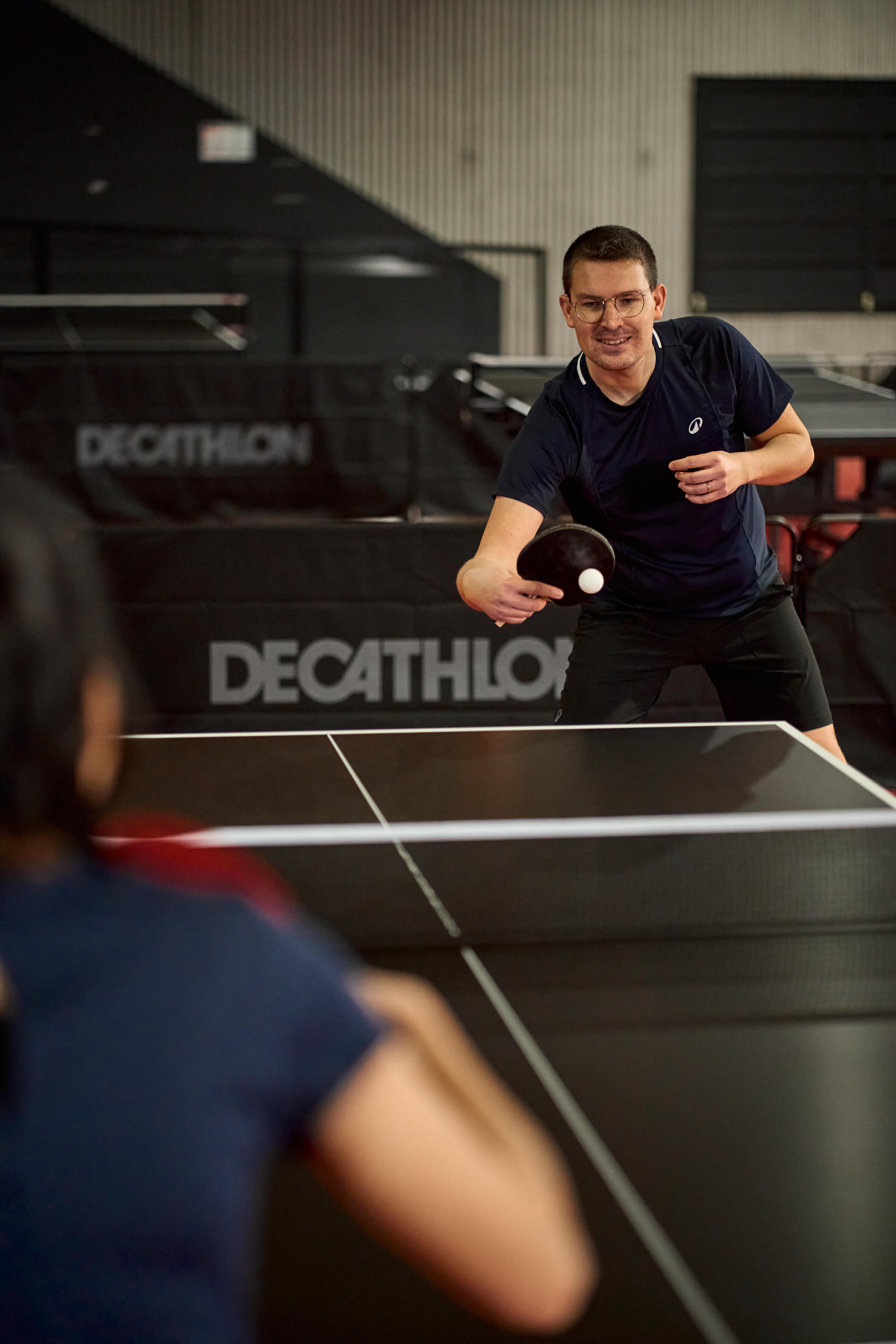 Compact Indoor Competition Table Tennis Table ITTF, TTT 530 - Black 19/22