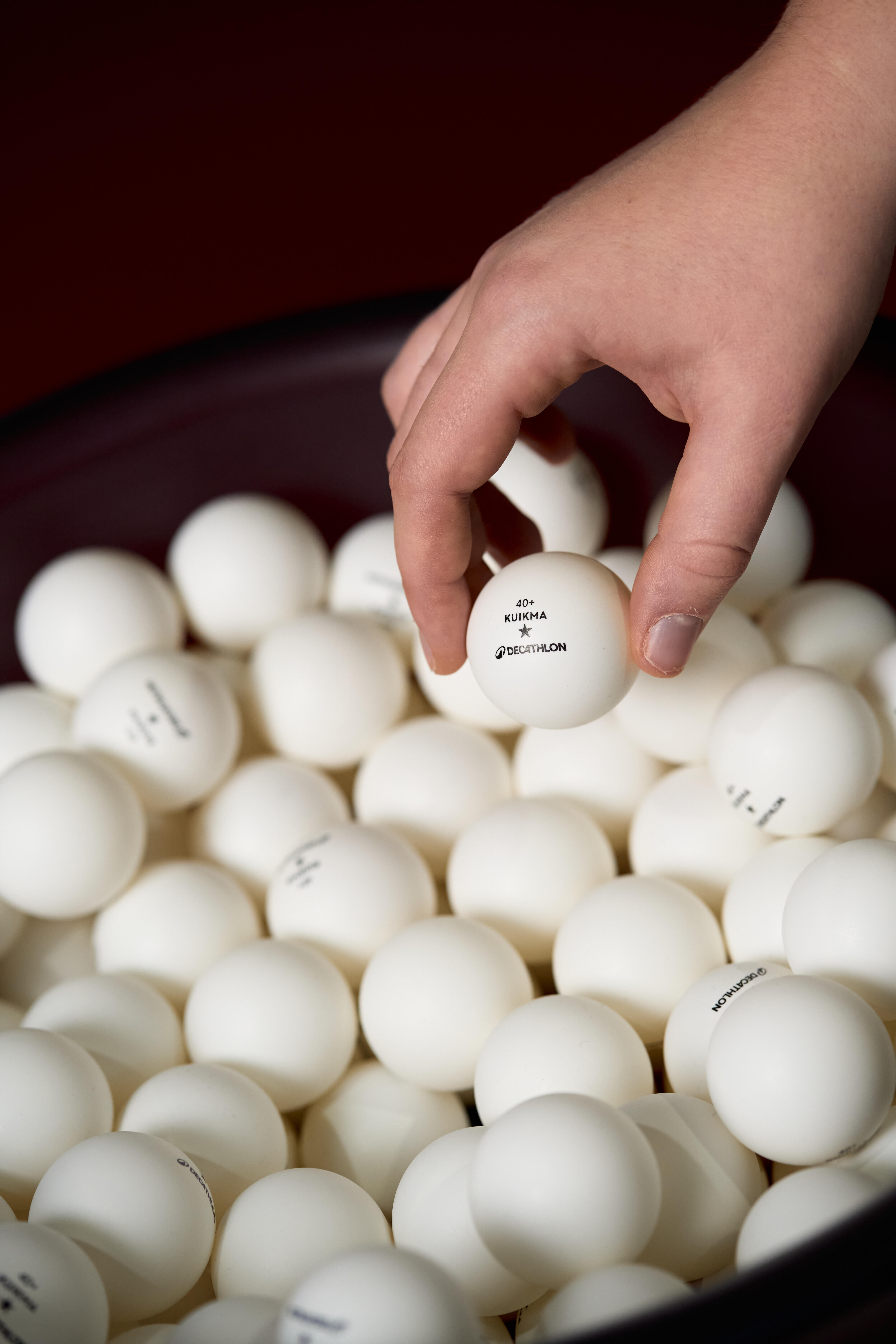 Table Tennis Balls x72 1* 40+ - TTB 100 White - PONGORI