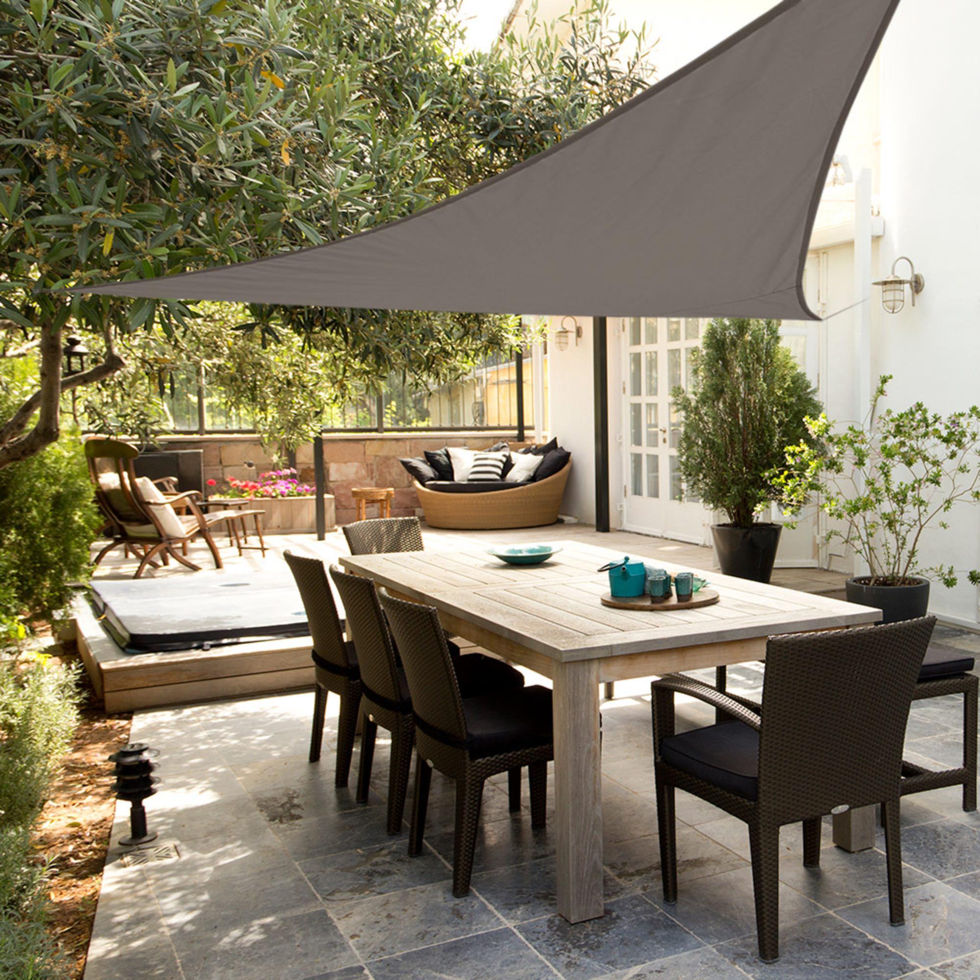 Toldo Sombrero Triangular Poliester 5X5X5 M Antracita -CD 2/4