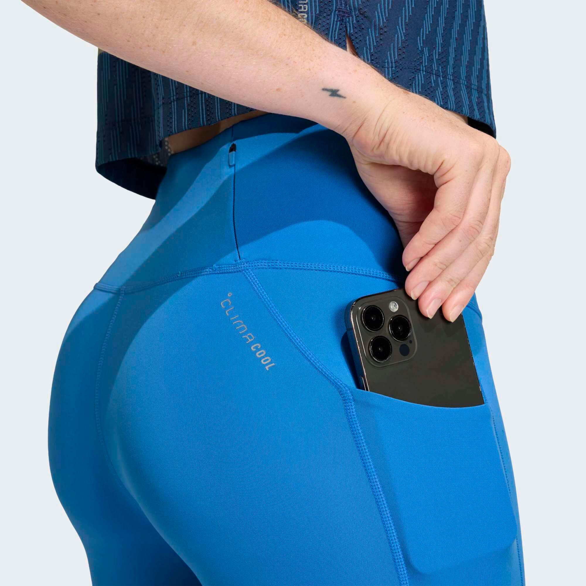 Legging de running confortable taille haute femme, adidas ADI365 bleu 4/7