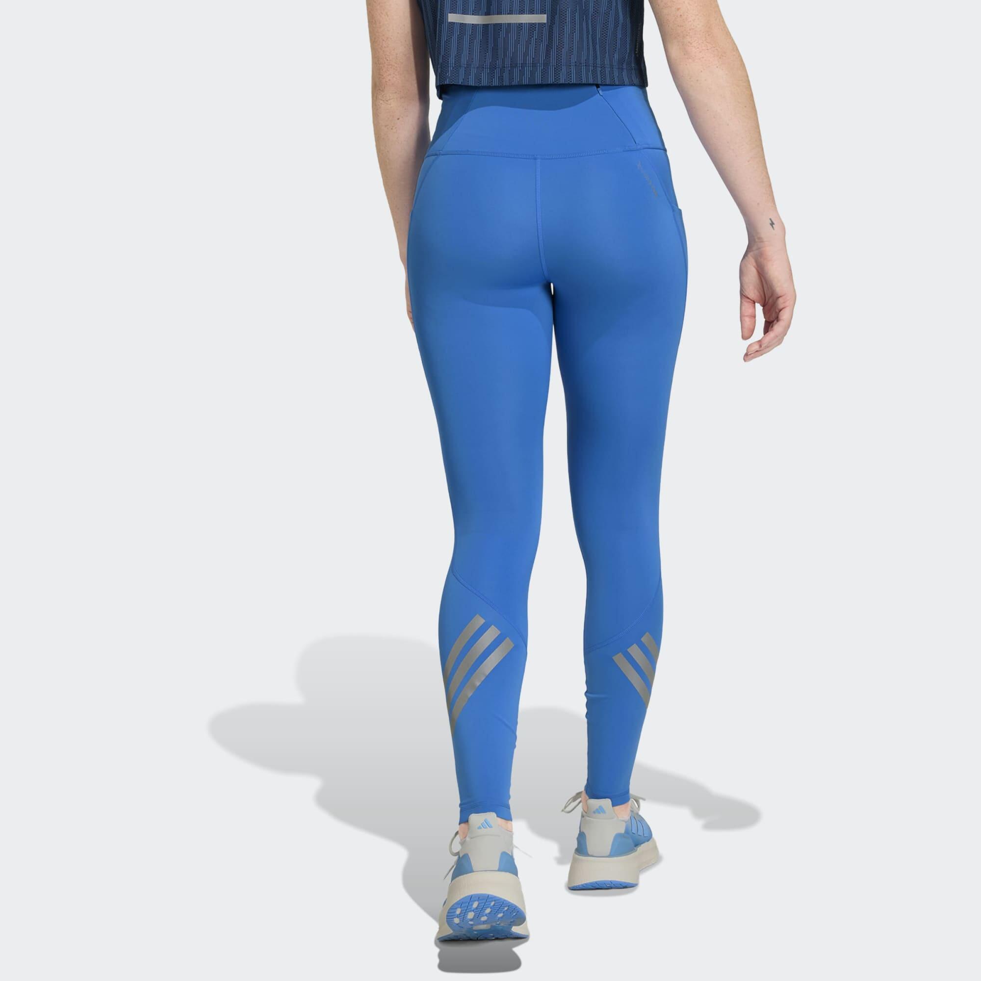 Legging de running confortable taille haute femme, adidas ADI365 bleu 3/7