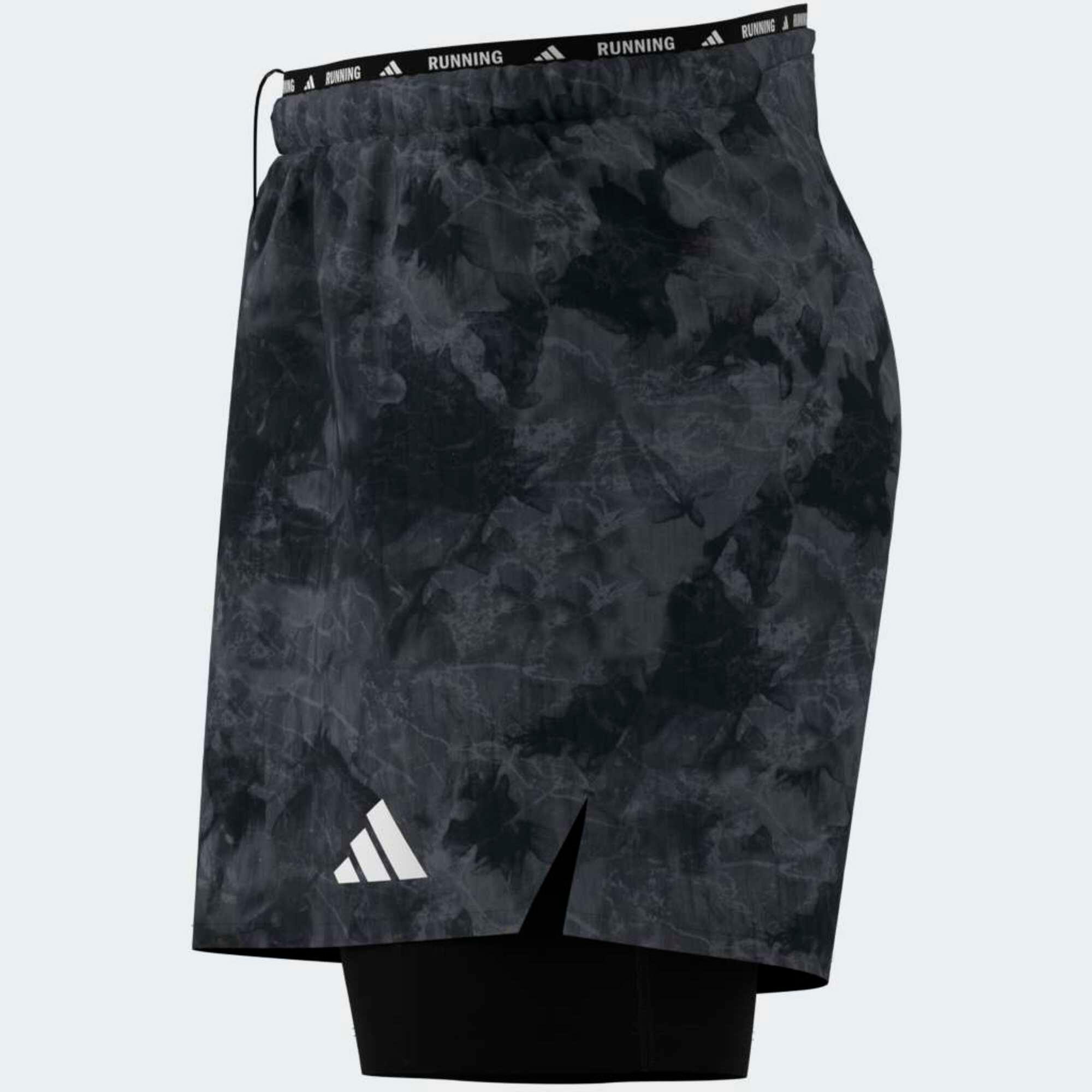Short 2 en 1 running, Adidas ADI365 noir 5/12