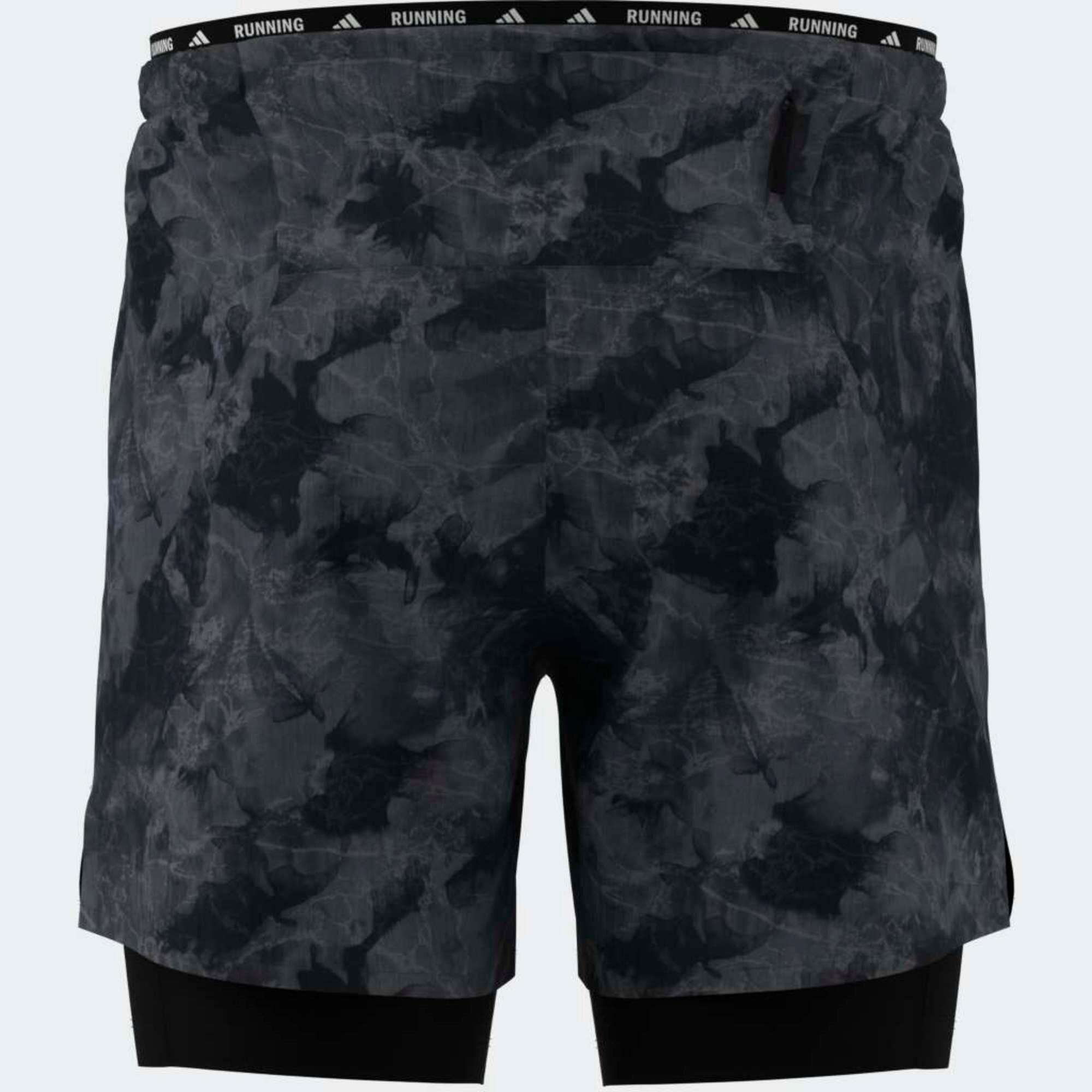 Short 2 en 1 running, Adidas ADI365 noir 3/12