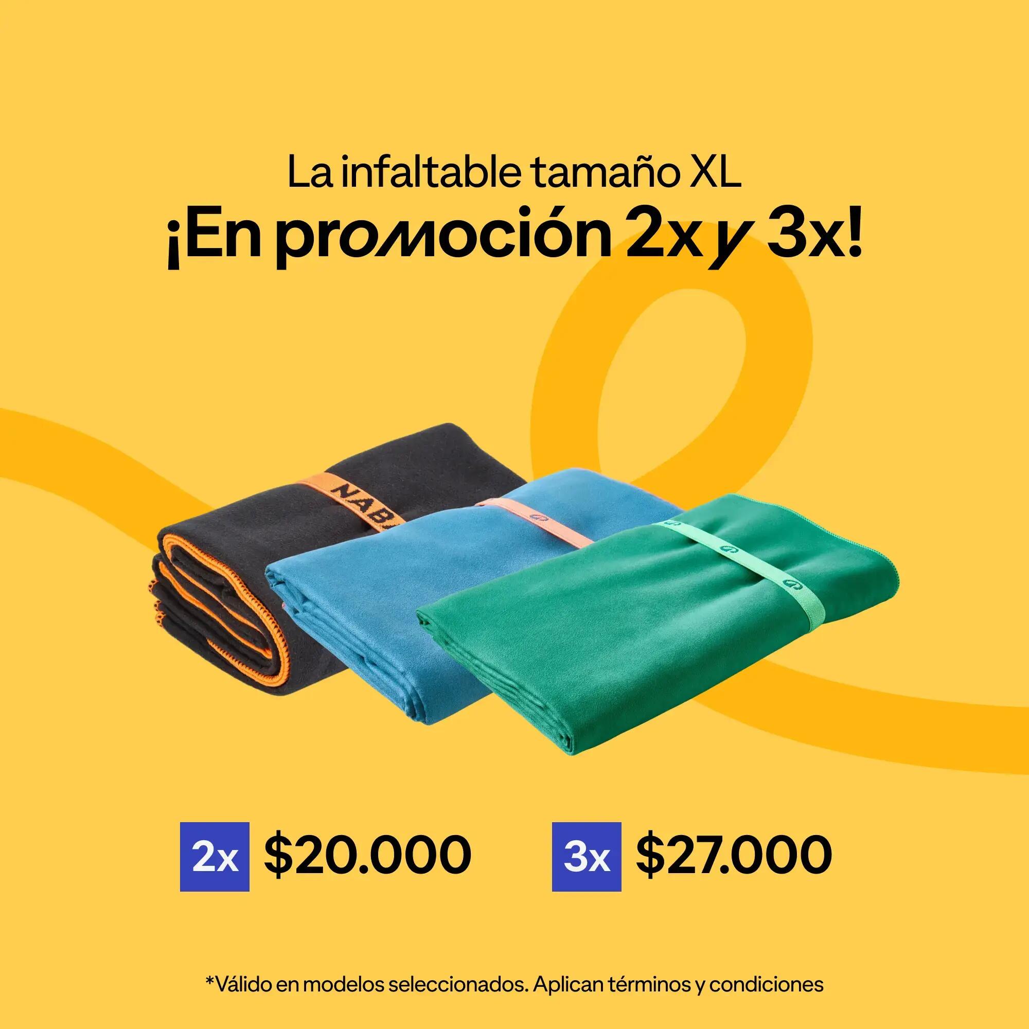 Toalla de natación de microfibra ultracompacta talla XG de 110 x 175 cm negra 6/12