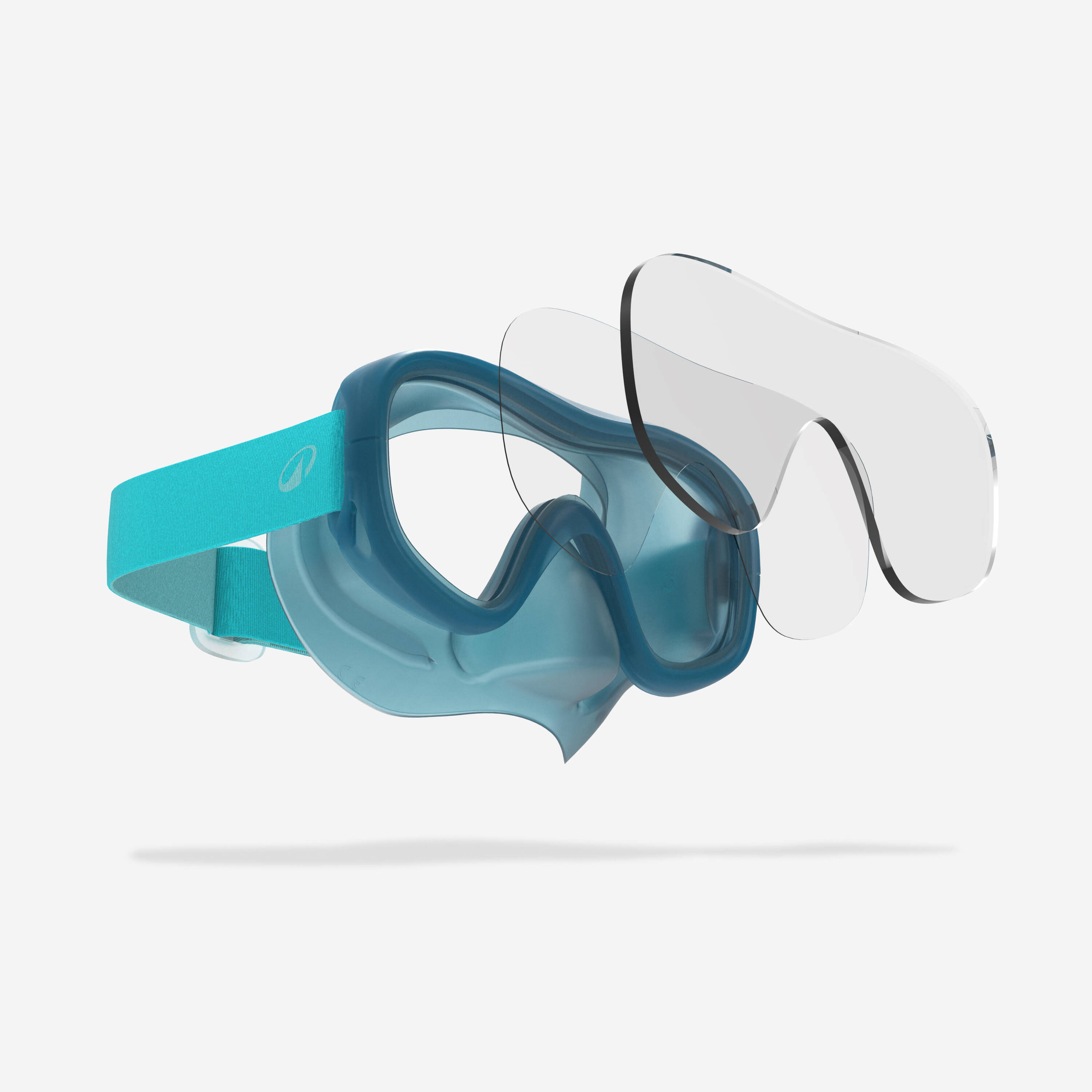 Diving anti-fog mask, 100 Mono Comfort Turquoise -  5