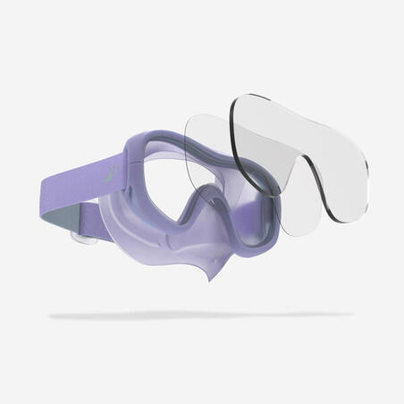 Маска для дайвінгу 100 з протитуманним покриттям світло-фіолетова