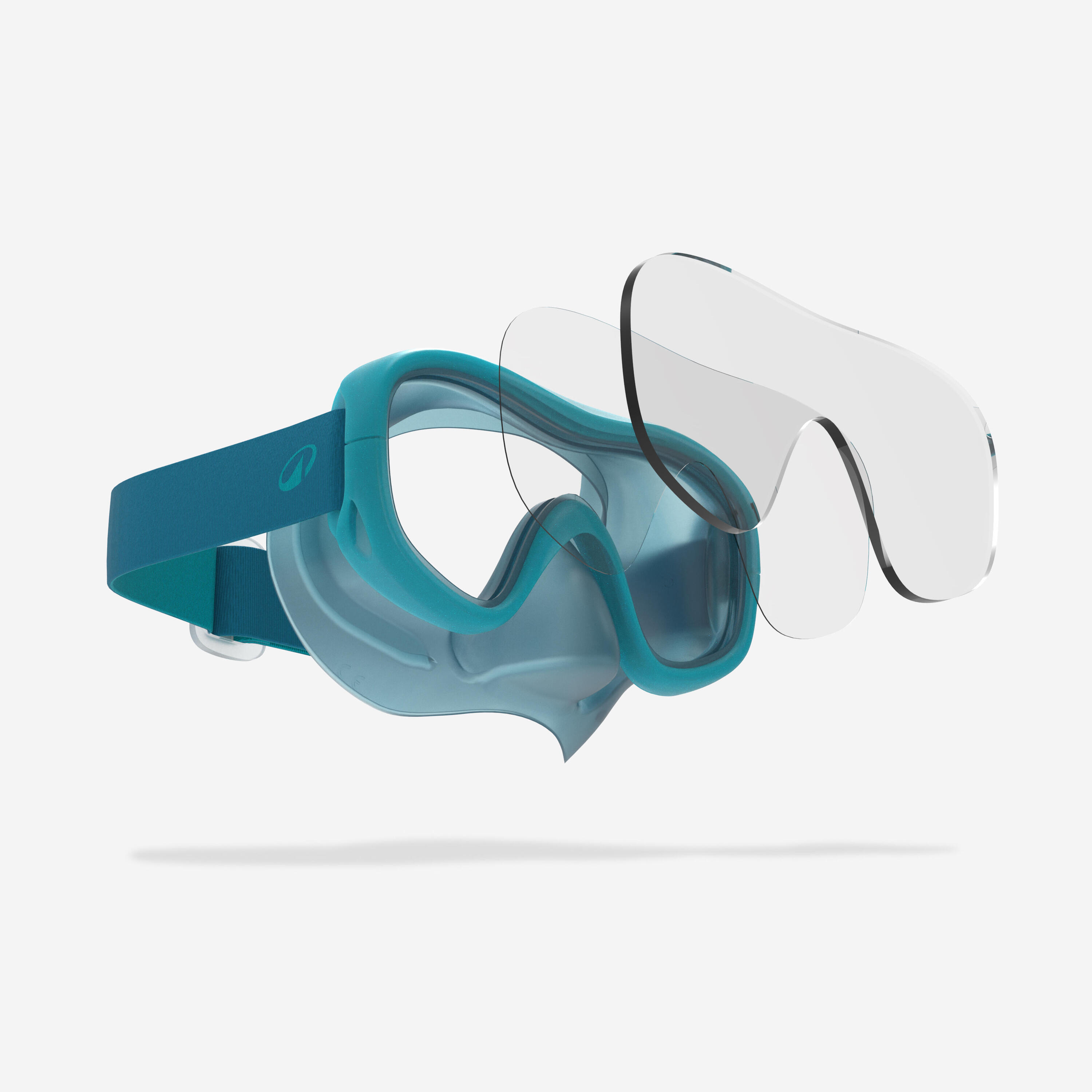 Kit snorkeling maschera antiappannante adulto COMFORT DRYTOP 100 azzurro 3/11