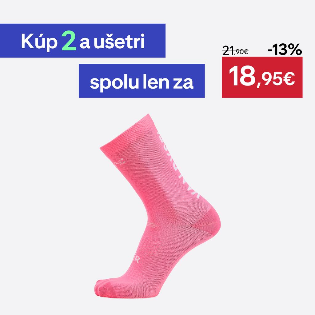 Cyklistické ponožky EDR ružové