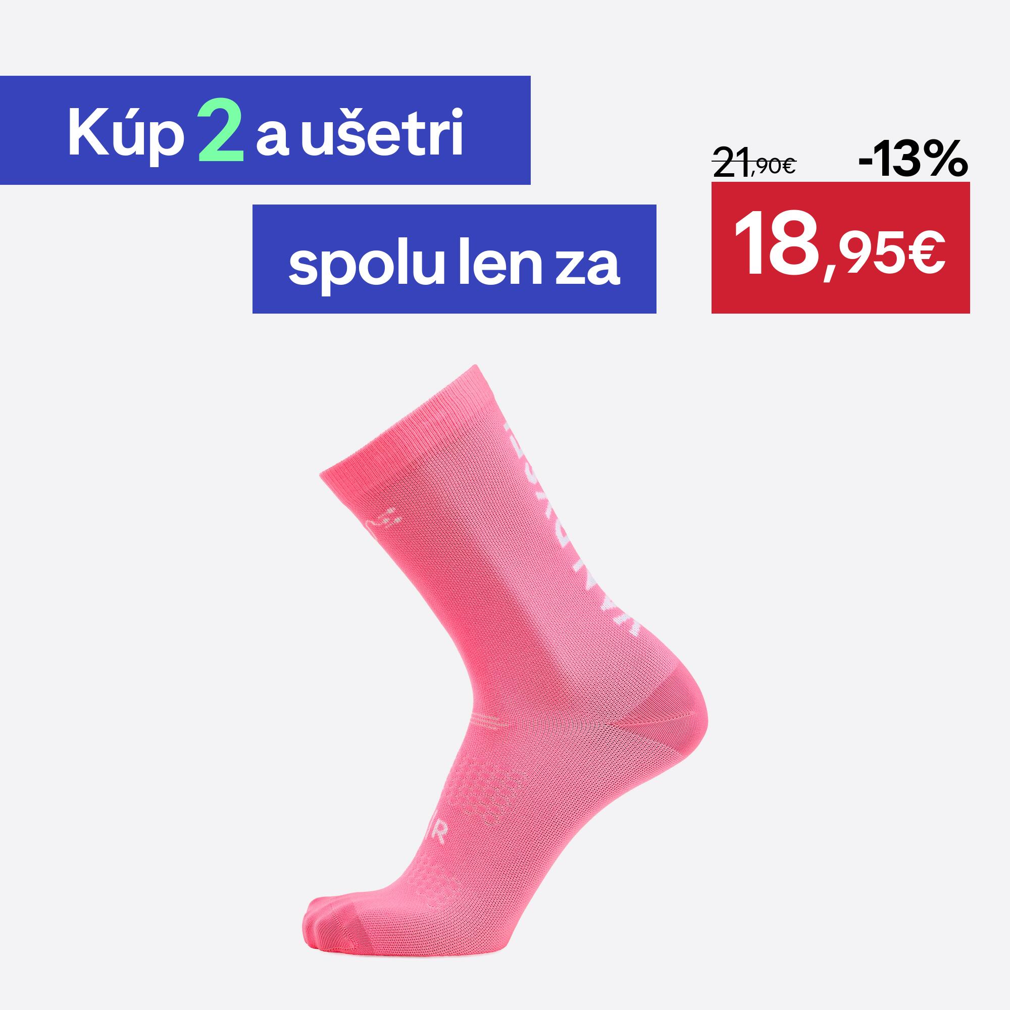 VAN RYSEL Cyklistické ponožky EDR ružové 35-38