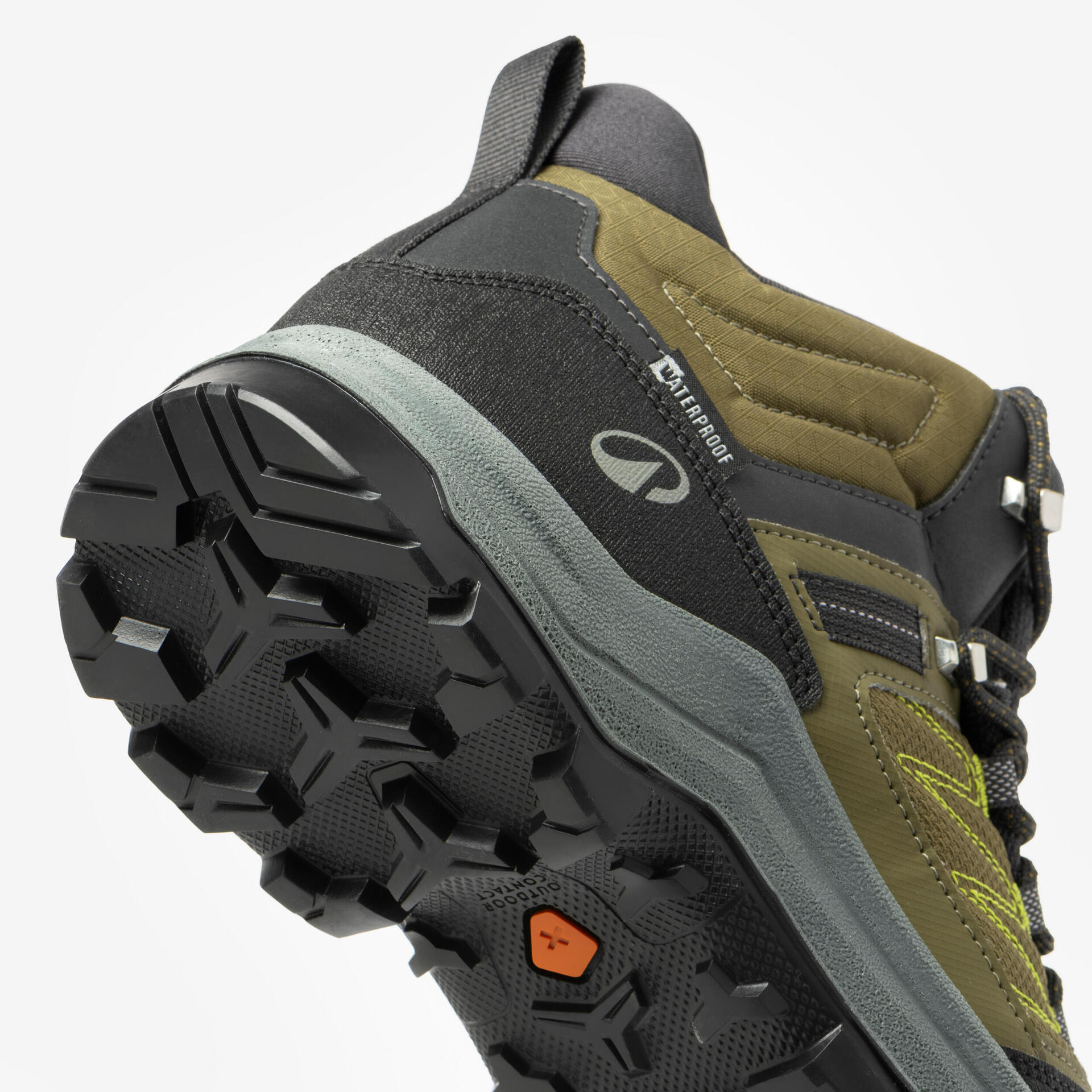 Quechua MH100 Mid Waterproof Hiking Boots Olive Green Men\'s Size 10.5 EU 44 Men main image 2