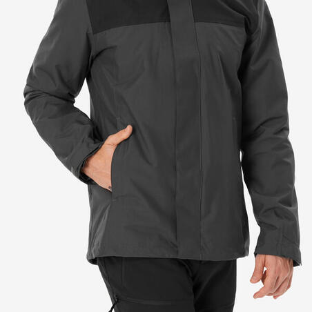 Куртка 3 в 1 непромокаемая для многодневного треккинга TRAVEL 100 0°C мужская