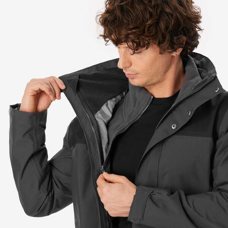 Куртка 3 в 1 непромокаемая для многодневного треккинга TRAVEL 100 0°C мужская