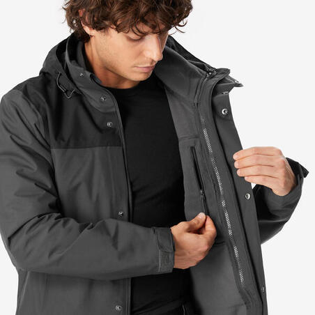 Куртка 3 в 1 непромокаемая для многодневного треккинга TRAVEL 100 0°C мужская