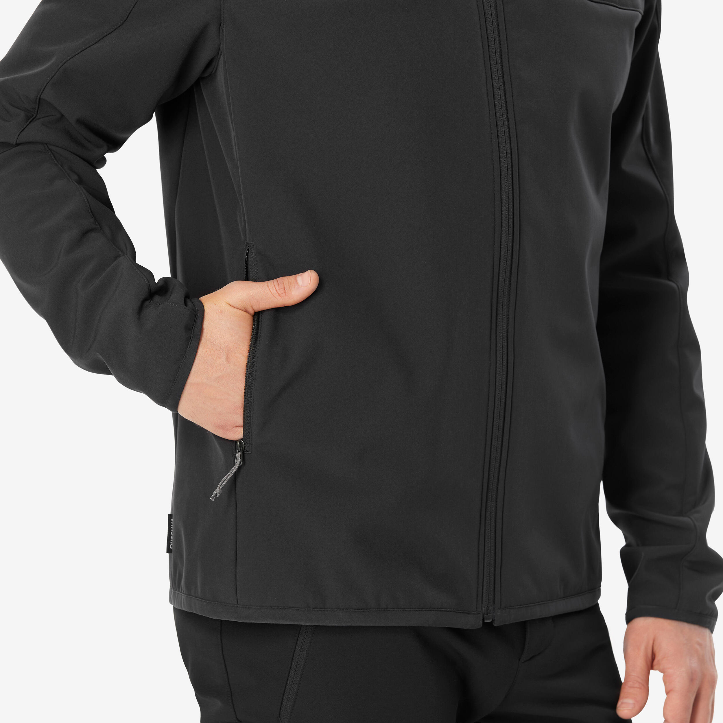 Coupe-vent de randonnée homme – MT 100 noir - FORCLAZ