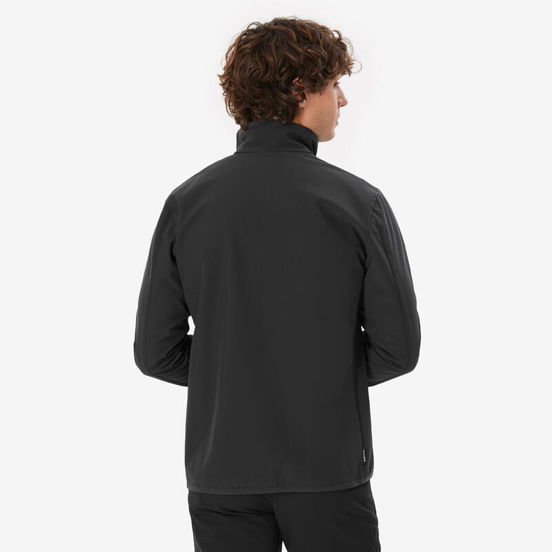 Erkek Outdoor Trekking Rüzgar Kesen Softshell Mont - Siyah - MT100