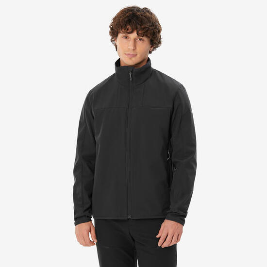 Veste de trek coupe-vent softshell homme MT100 noir