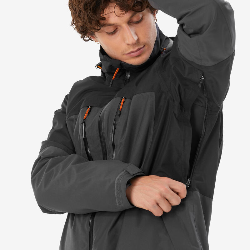 Erkek Su Geçirmez Outdoor Kar Montu/Kışlık Mont - Gri - MH500 -10 °C